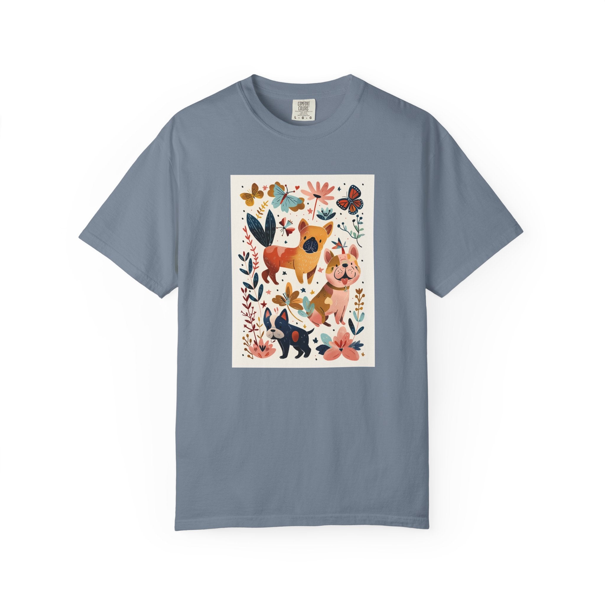 Folk Art Frenchies - French Bulldog Tee