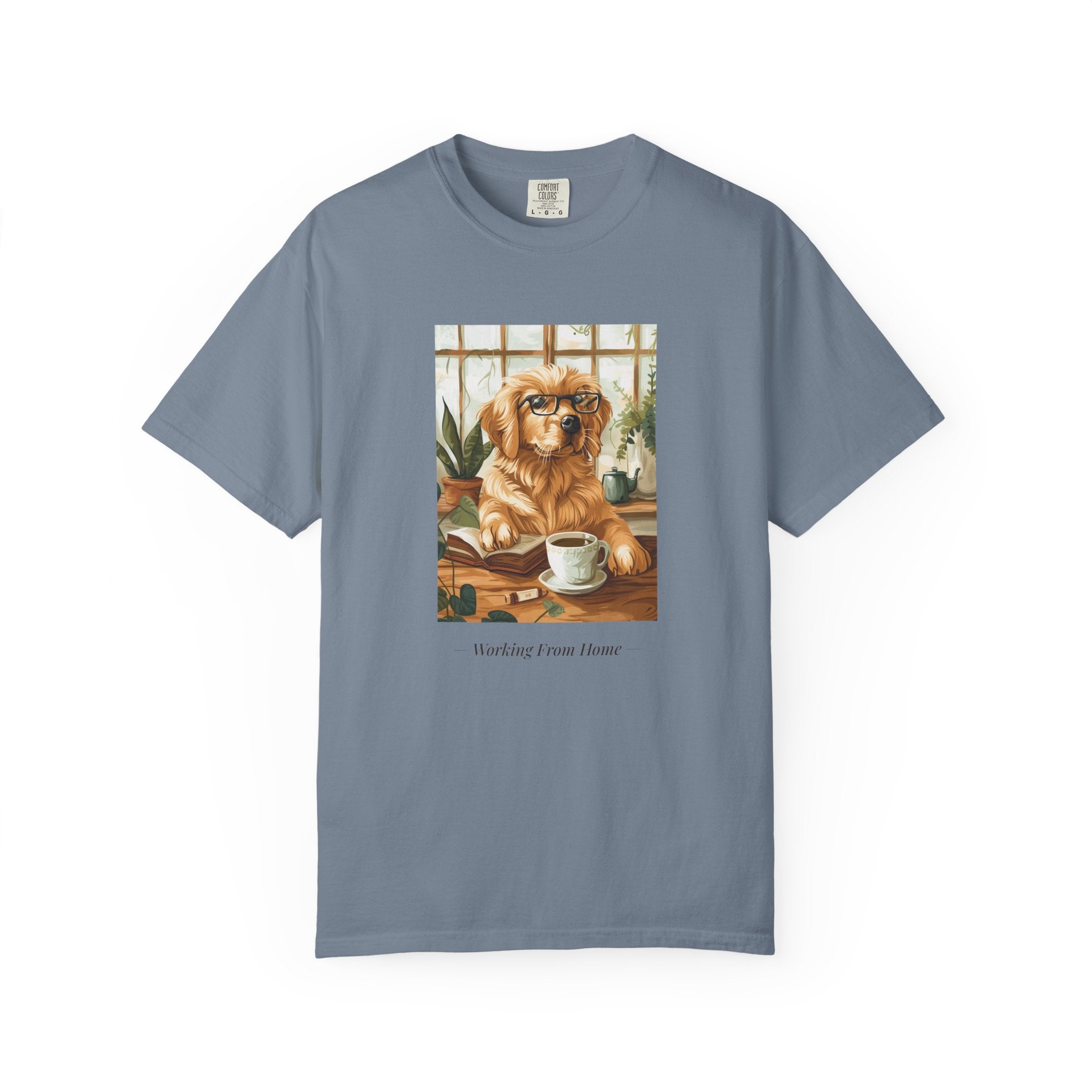 Working From Home - Golden Retriever Tee