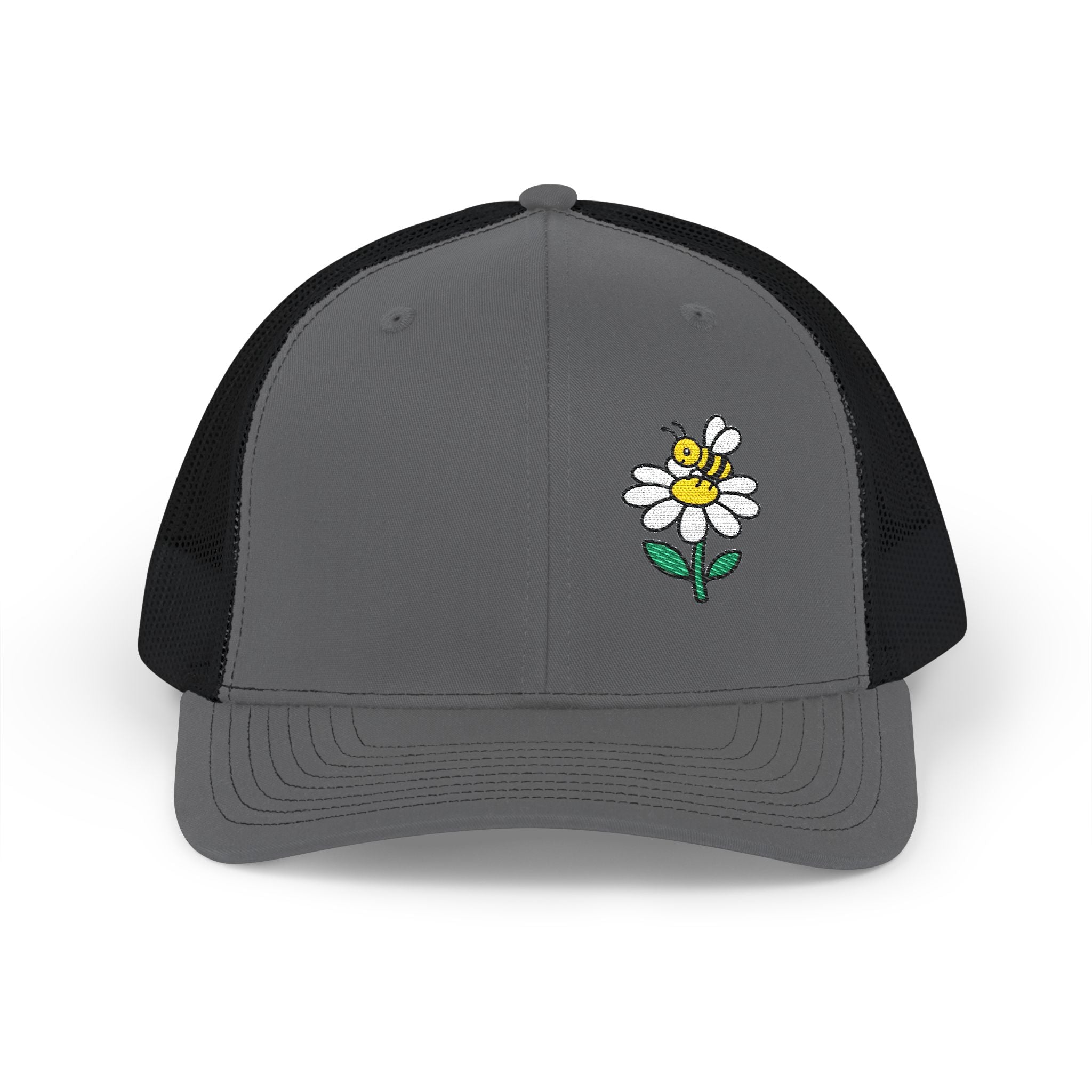 Bee Happy — Embroidered Trucker Hat