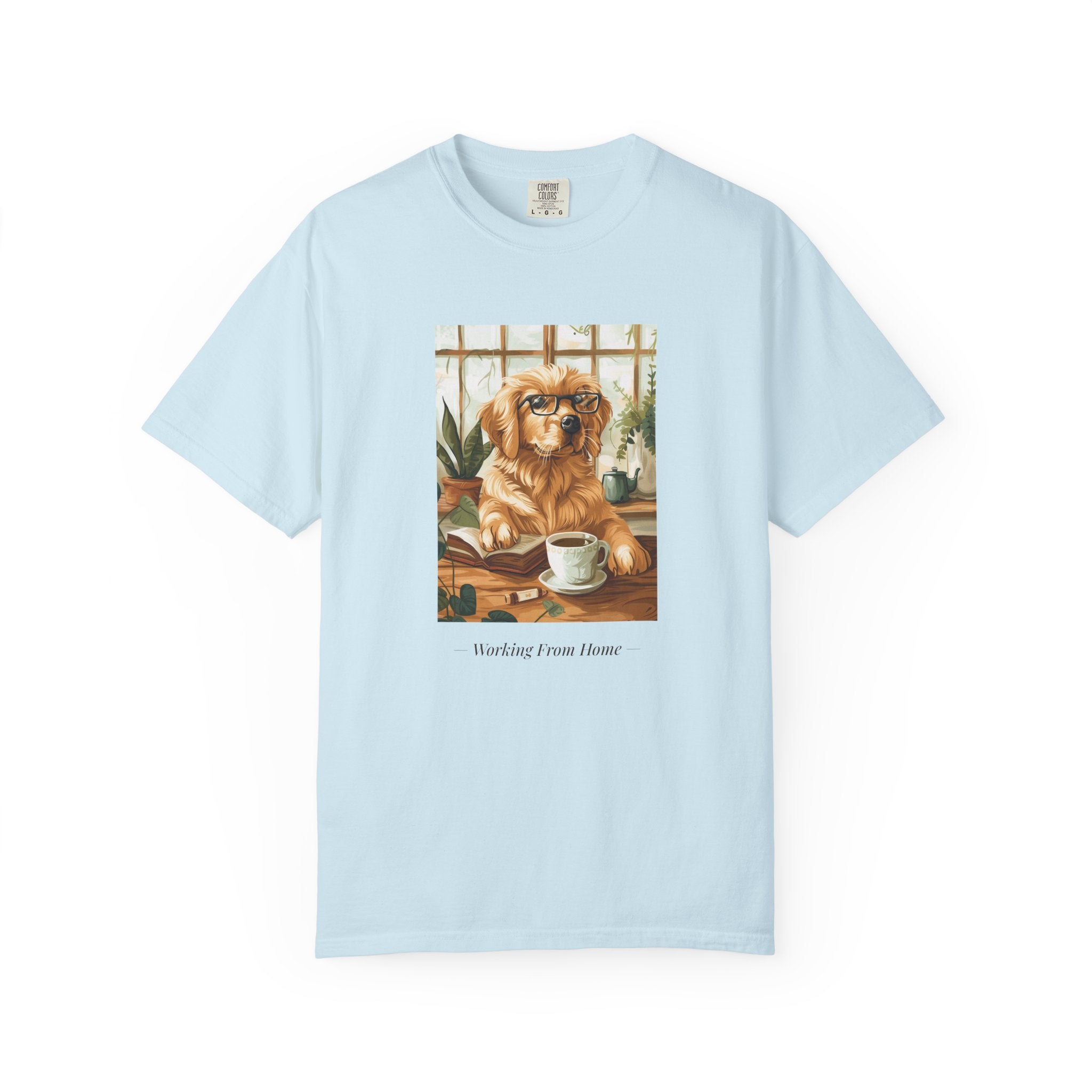 Working From Home - Golden Retriever Tee
