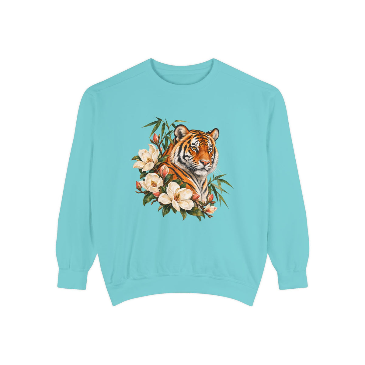 Tiger, Magnolia & Bamboo Sweatshirt — Garment-Dyed Fleece