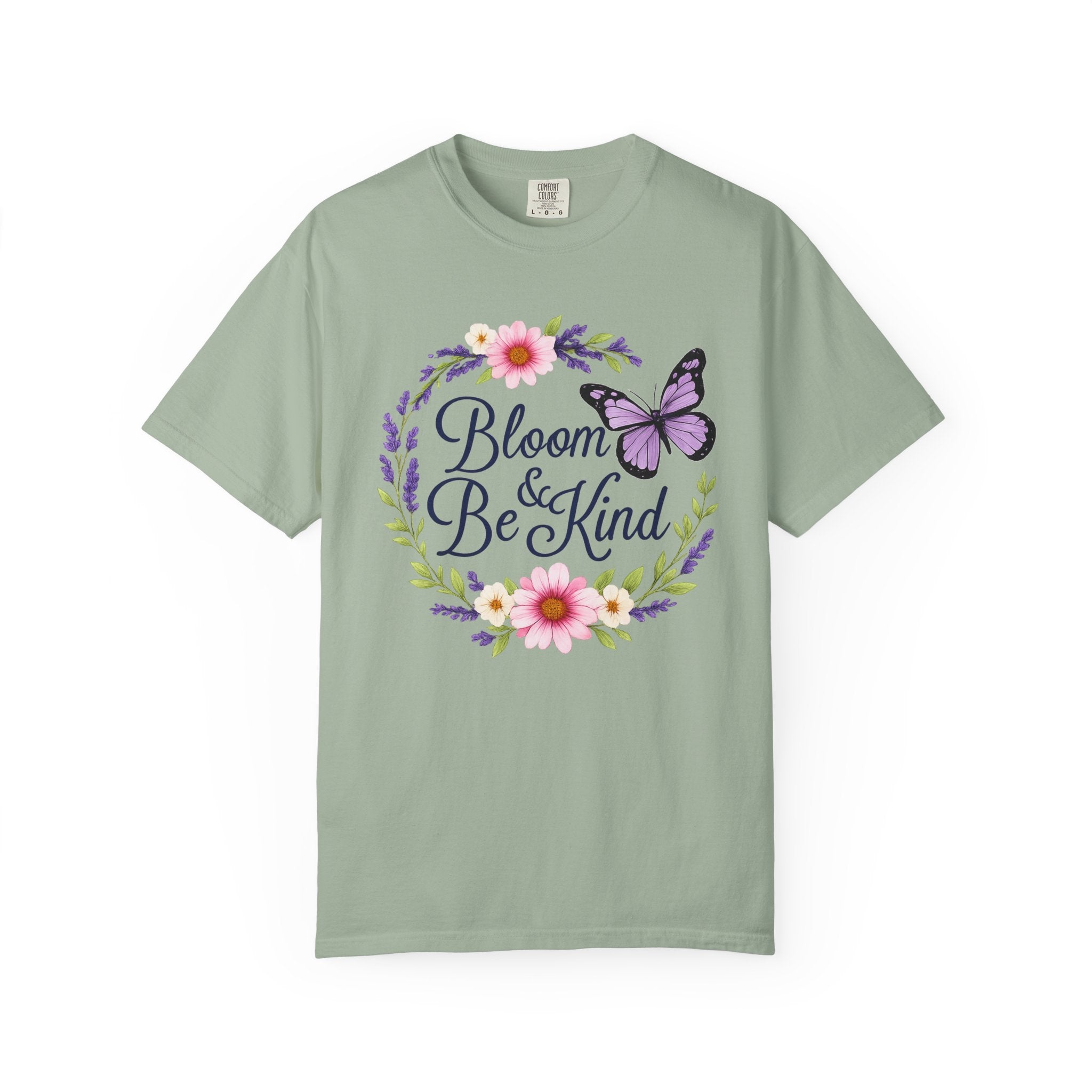 Bloom & Be Kind - Floral Wreath Butterfly Tee