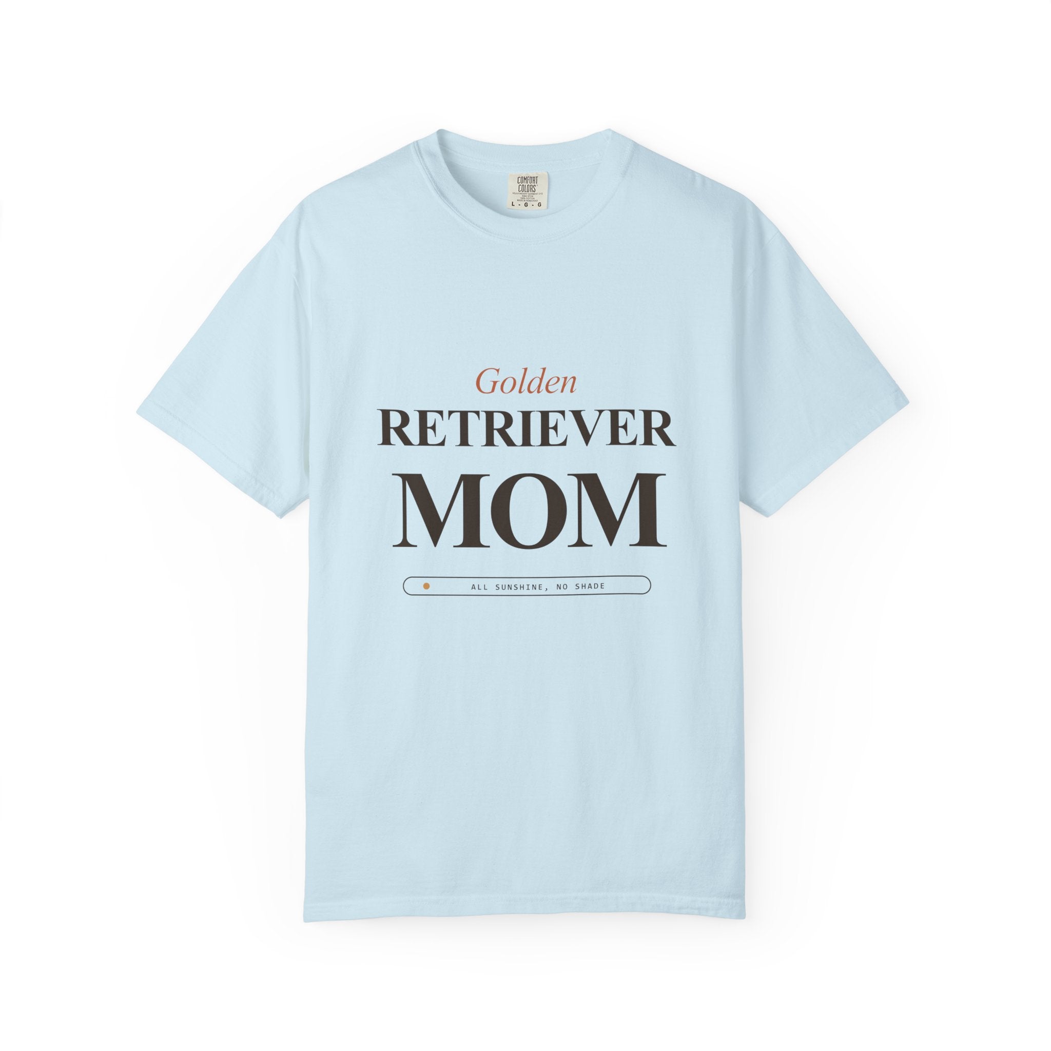 All Sunshine No Shade Golden Retriever tee on model