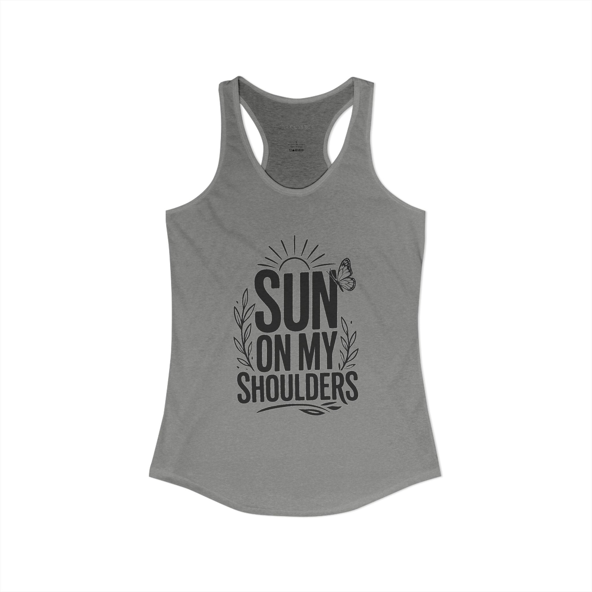 Sun on My Shoulders — Women's Racerback Tank