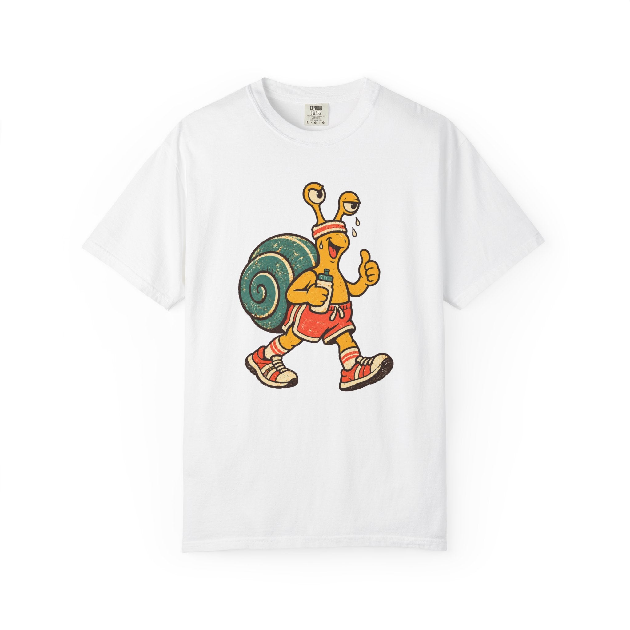 Jogging Snail T-Shirt — Garment-Dyed Cotton