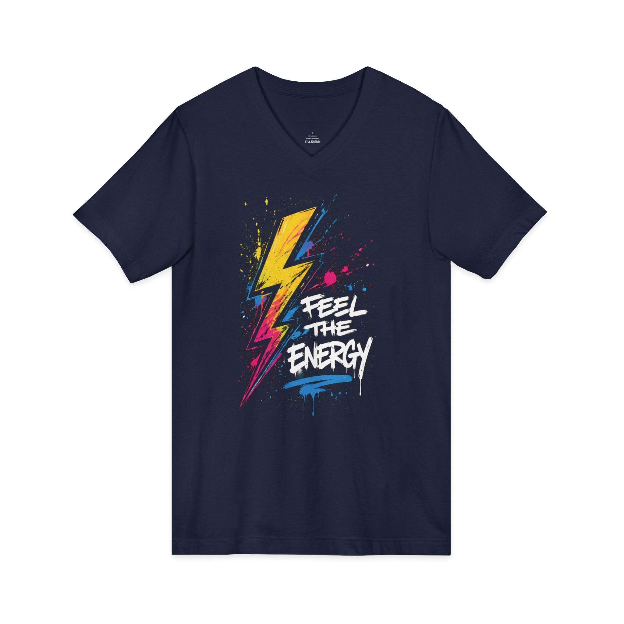 Feel the Energy — Graffiti V-Neck Tee