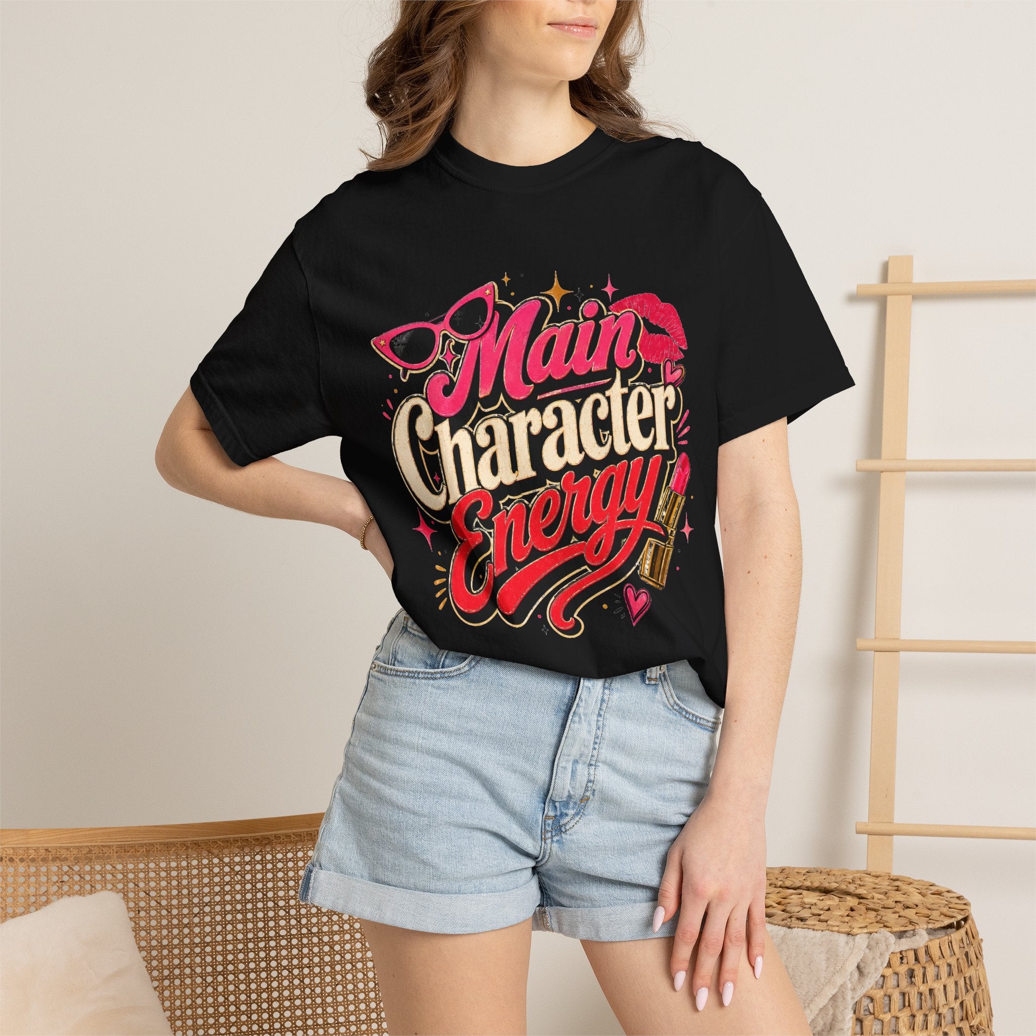 Main Character Energy - Retro Glam Tee