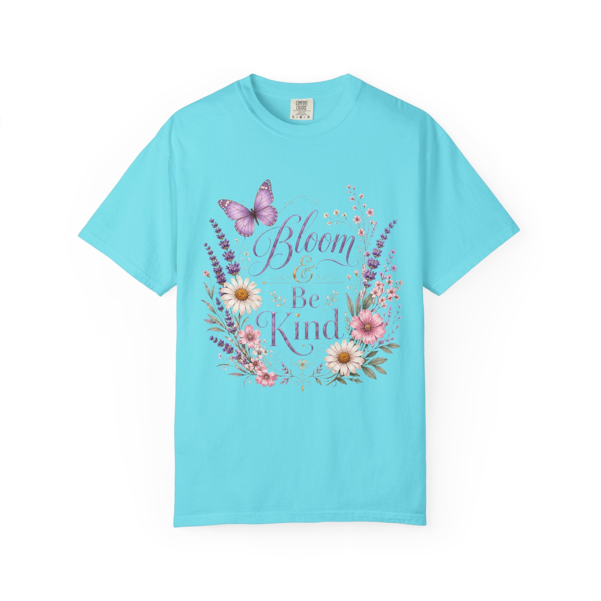 Bloom & Be Kind - Butterfly Lavender Tee