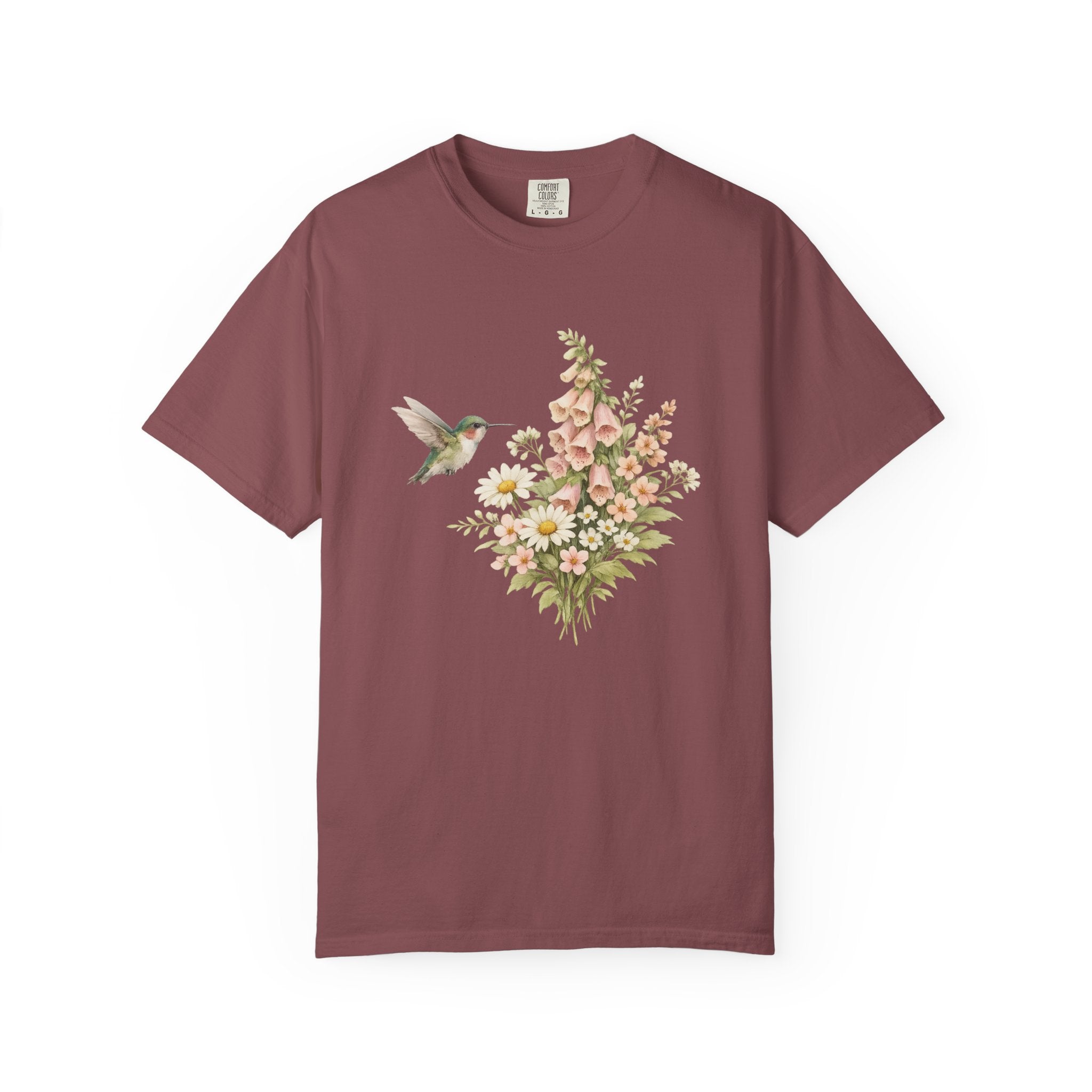 Hummingbird Foxglove Bouquet Tee