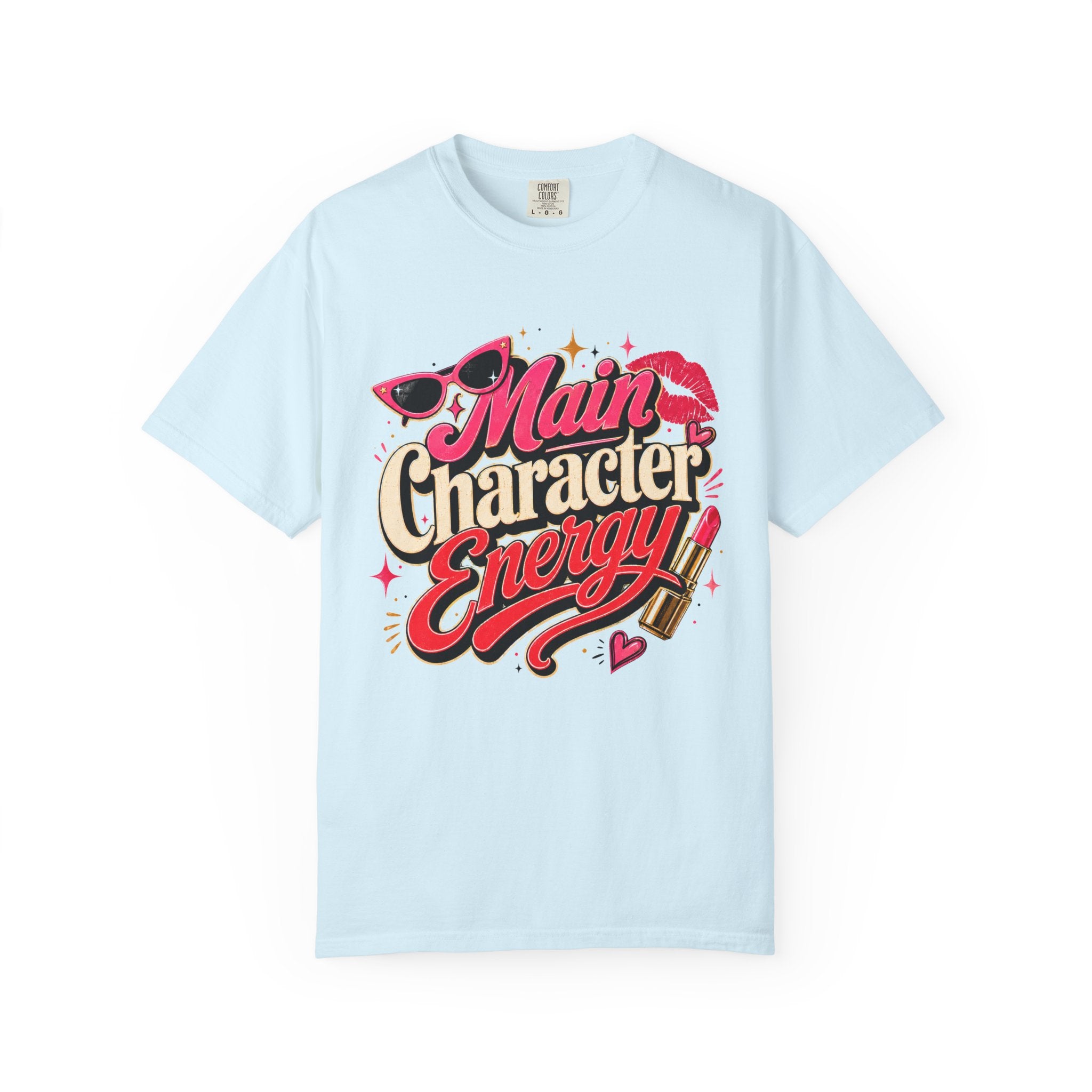 Main Character Energy retro glam tee front view