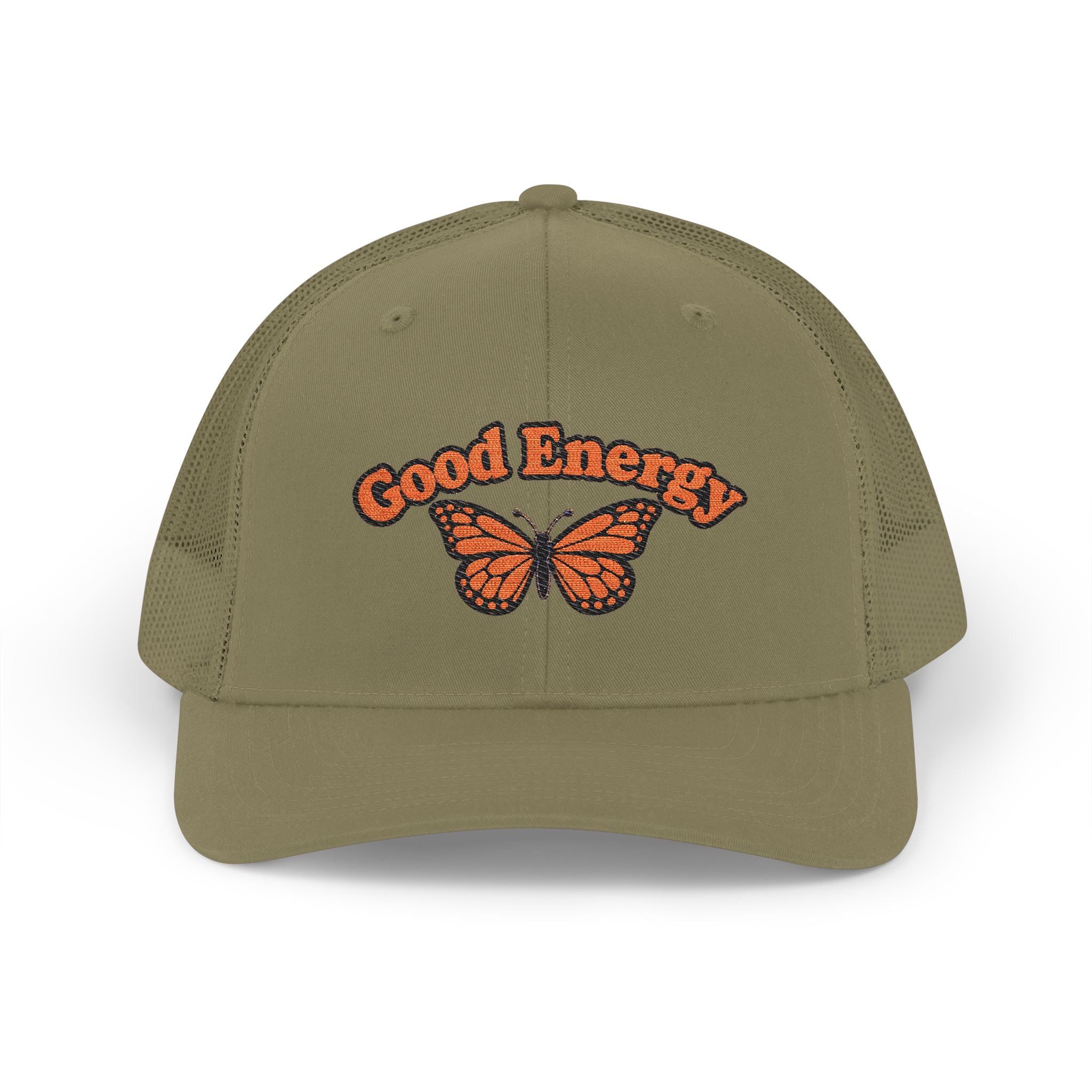 Good Energy — Monarch Butterfly Embroidered Trucker Hat