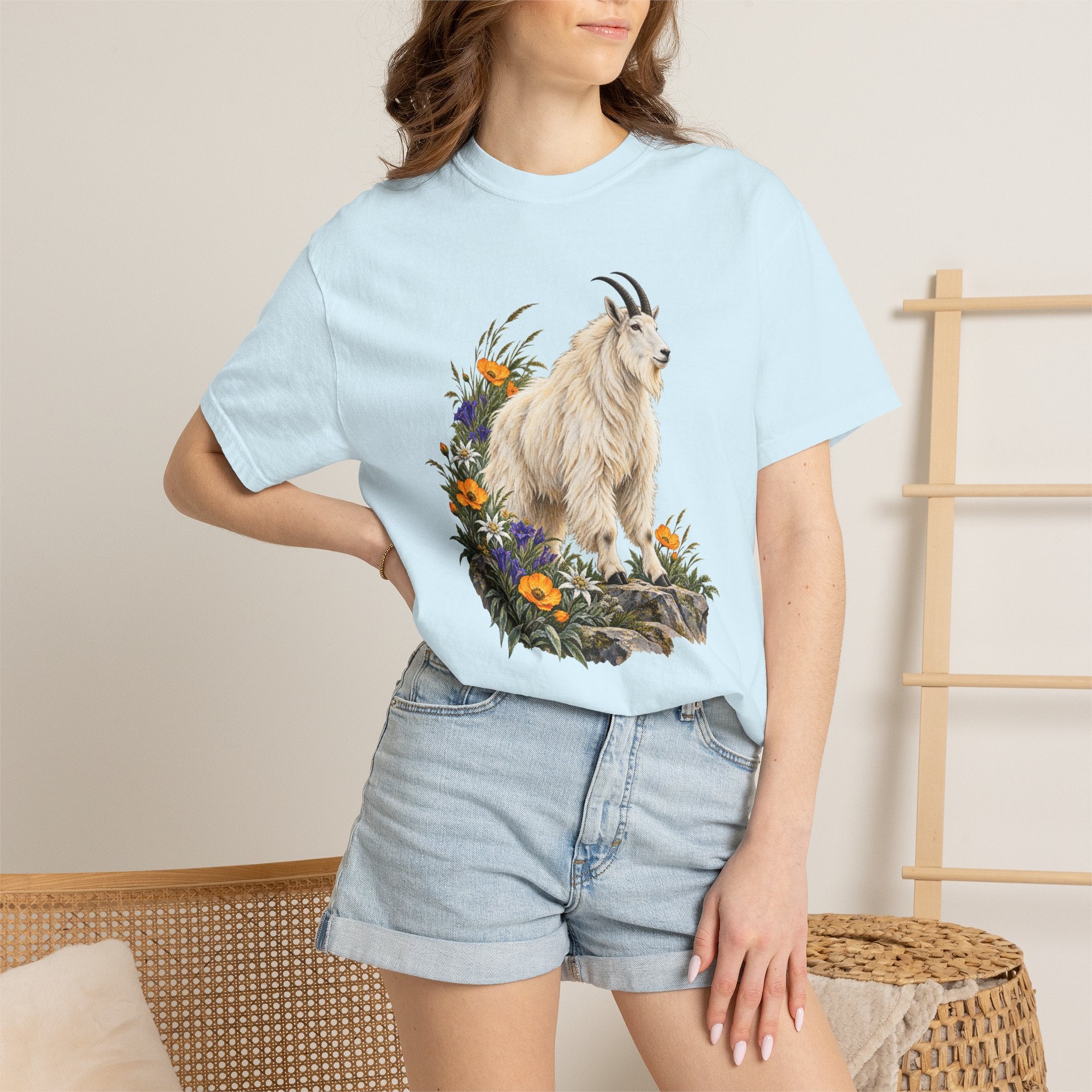 Mountain Goat Alpine T-Shirt — Garment-Dyed Cotton