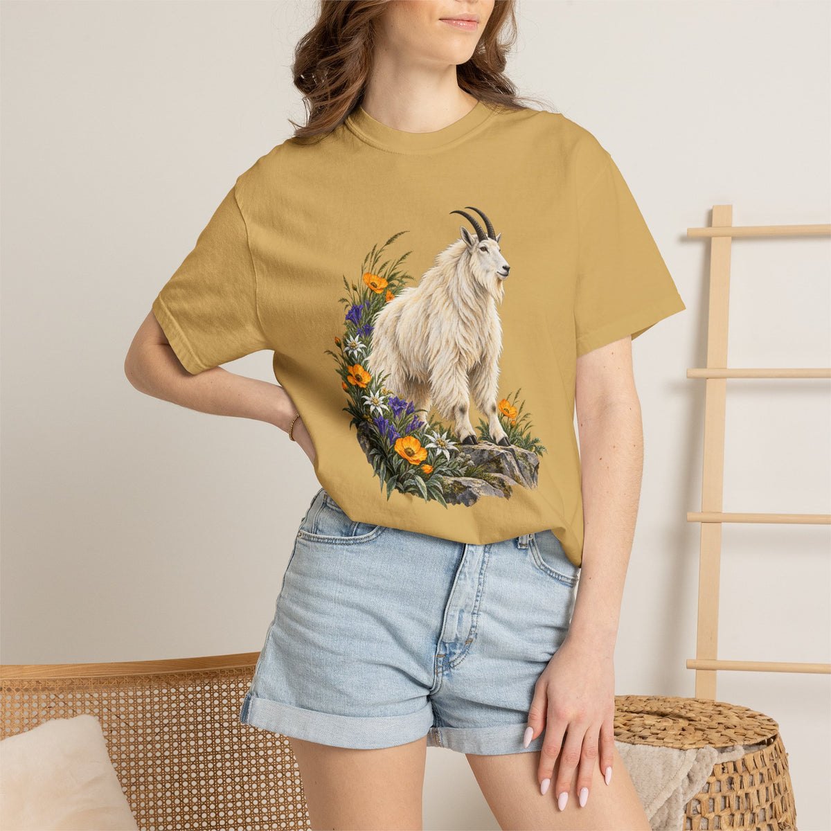 Mountain Goat Alpine T-Shirt — Garment-Dyed Cotton