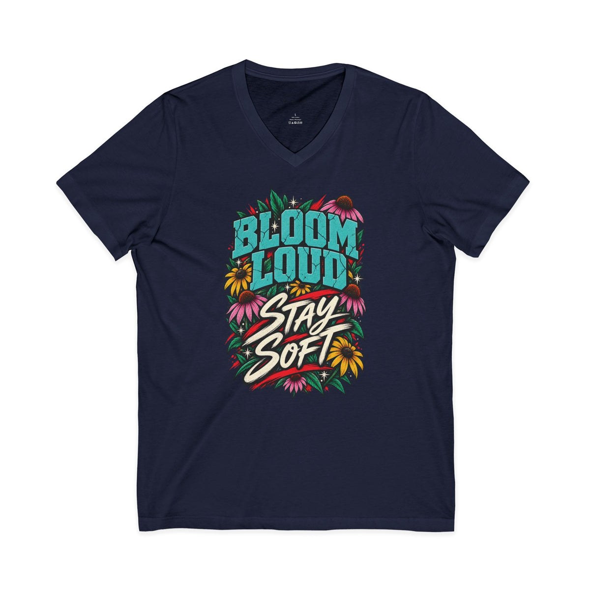 Bloom Loud Floral V-Neck T-Shirt