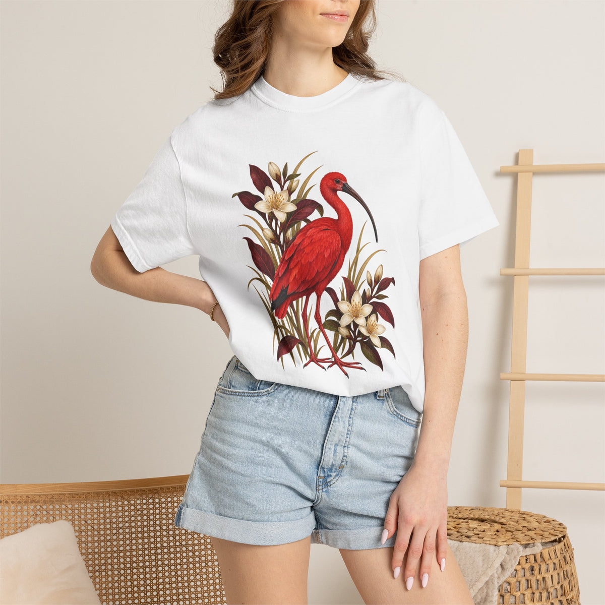 Scarlet Ibis T-Shirt — A Flame Among Flowers