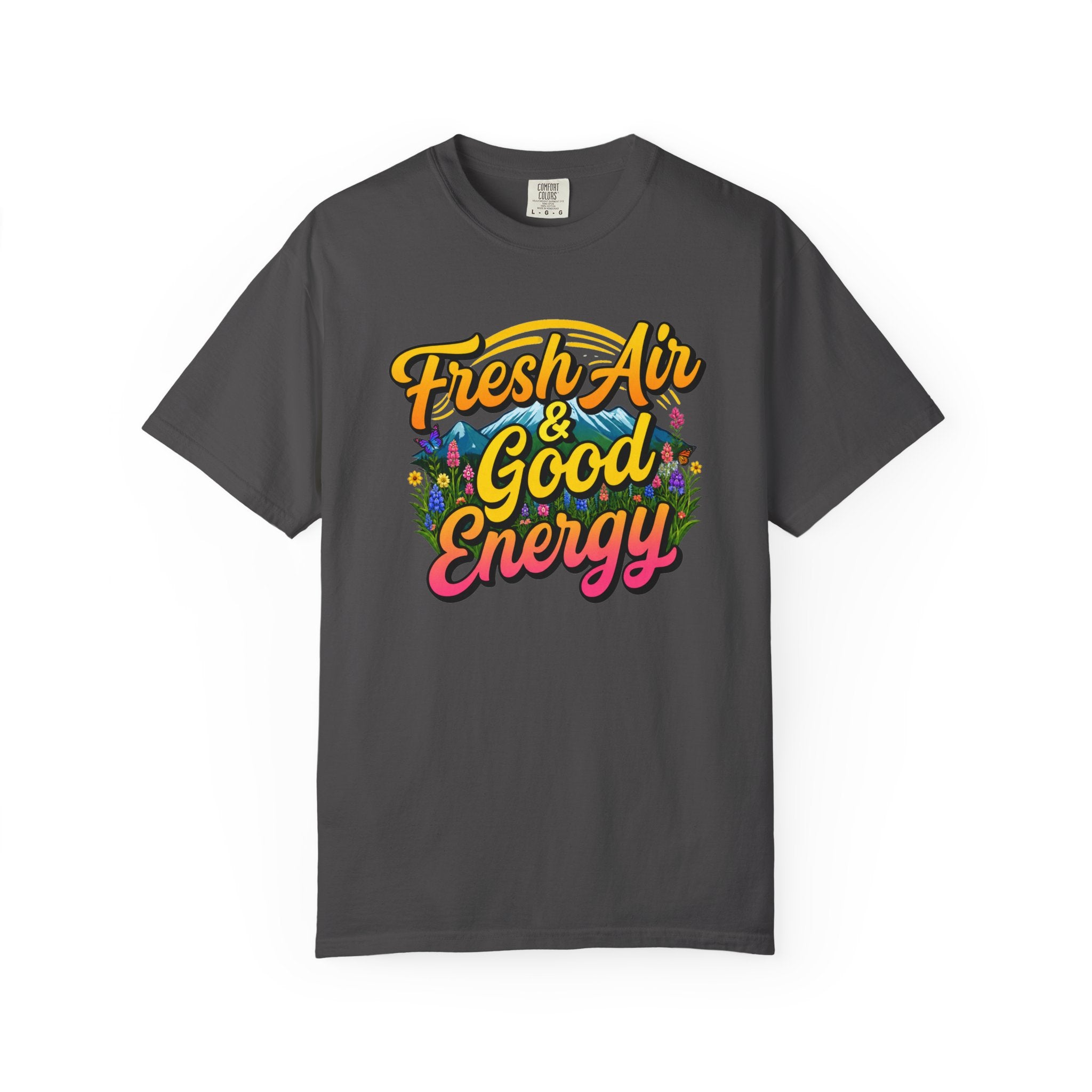 Fresh Air & Good Energy - Retro Mountain Wildflower Tee