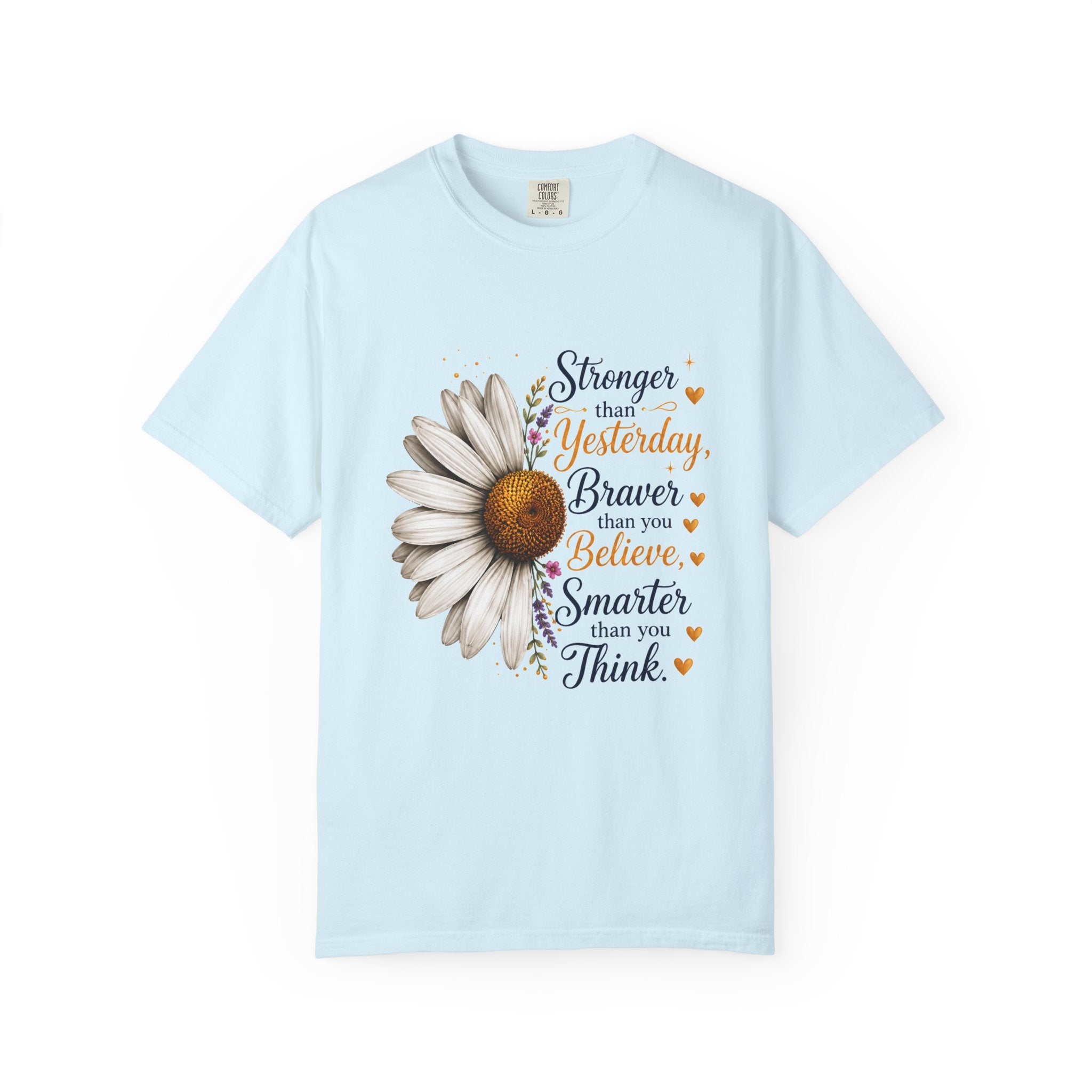 Stronger Braver Smarter daisy tee alternate color