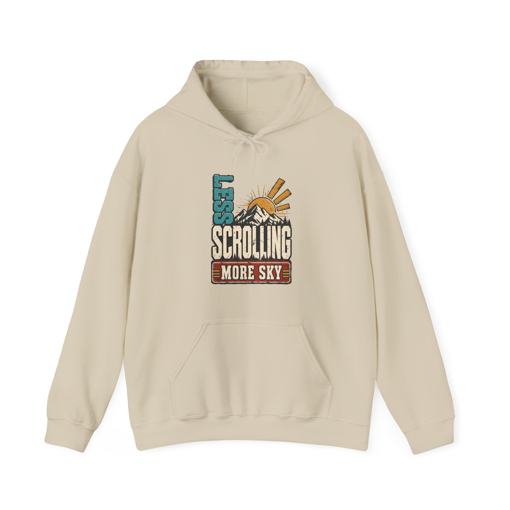 Less Scrolling More Sky Hooded Sweatshirt