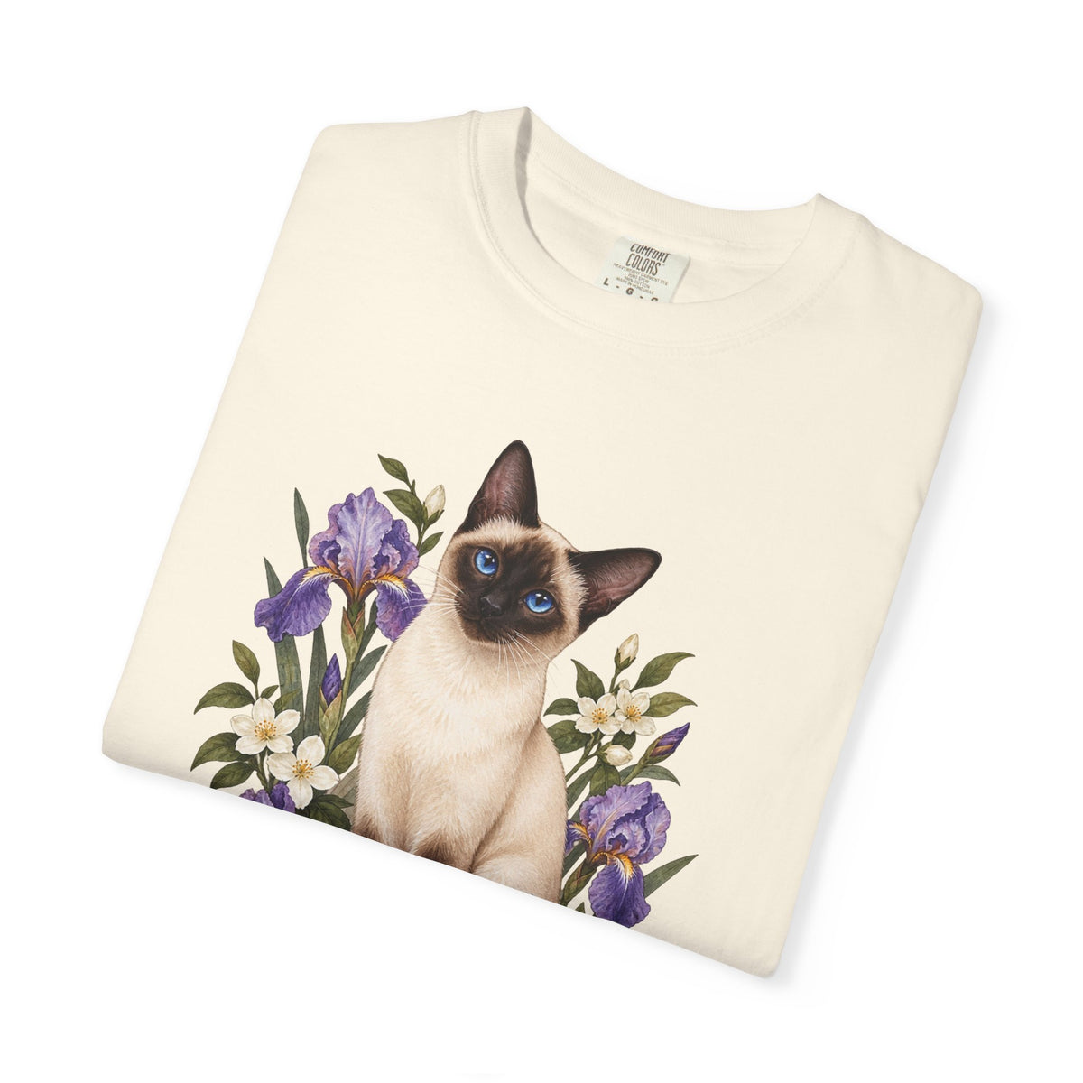 Siamese Cat T-Shirt — Irises & Intrigue