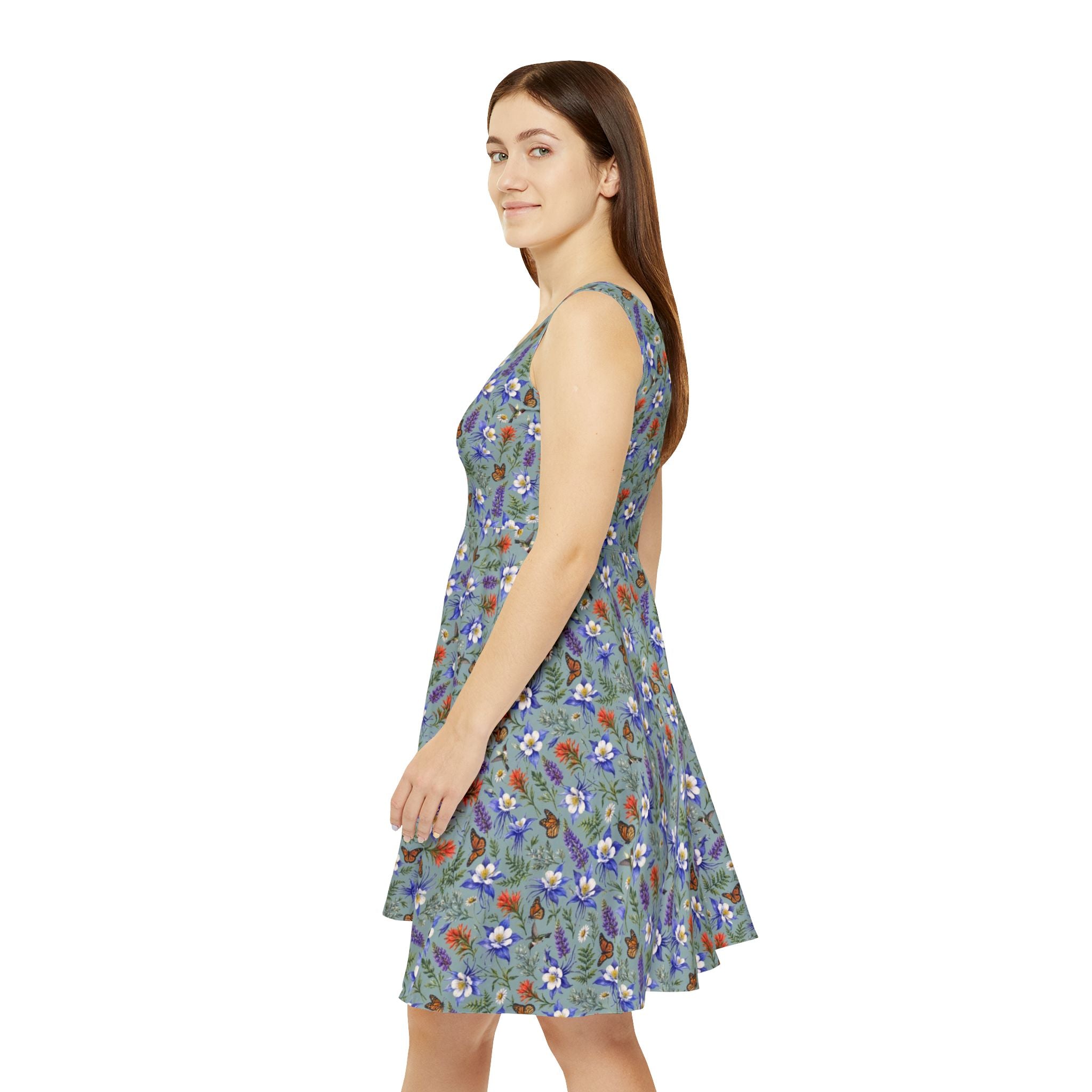Alpine Meadow Watercolor Wildflower Dress
