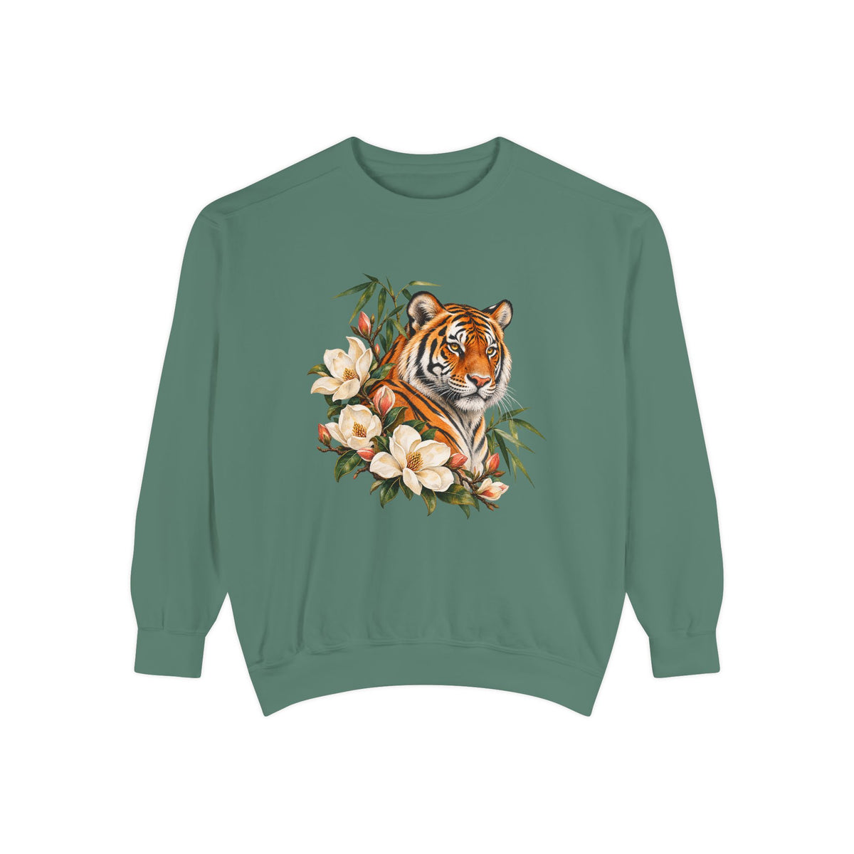 Tiger, Magnolia & Bamboo Sweatshirt — Garment-Dyed Fleece