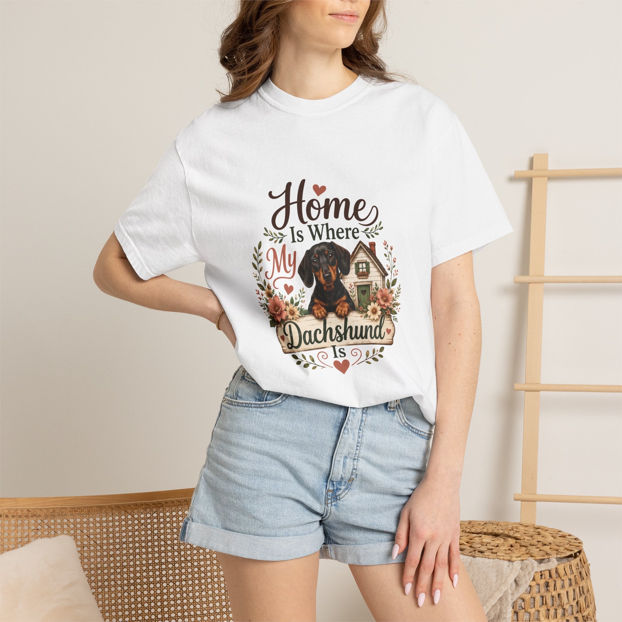 Home Is Where My Dachshund Is tee alternate color