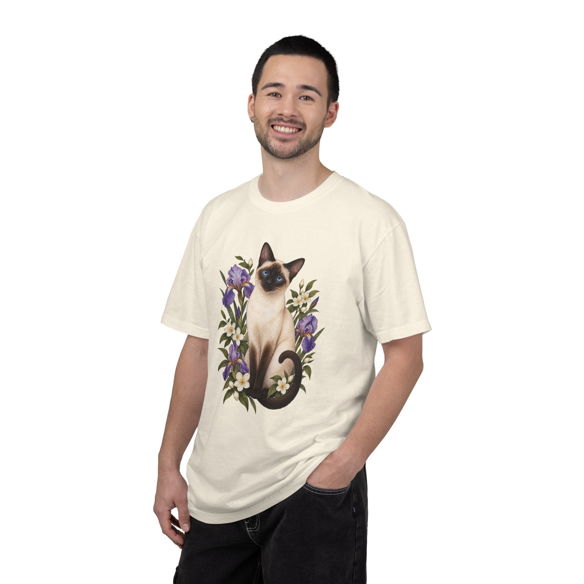 Siamese Cat T-Shirt — Irises & Intrigue