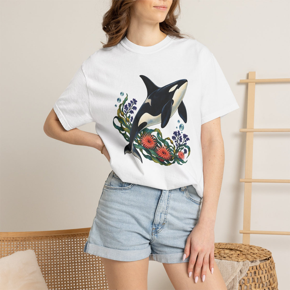 Orca, Kelp & Anemone T-Shirt — Garment-Dyed Cotton