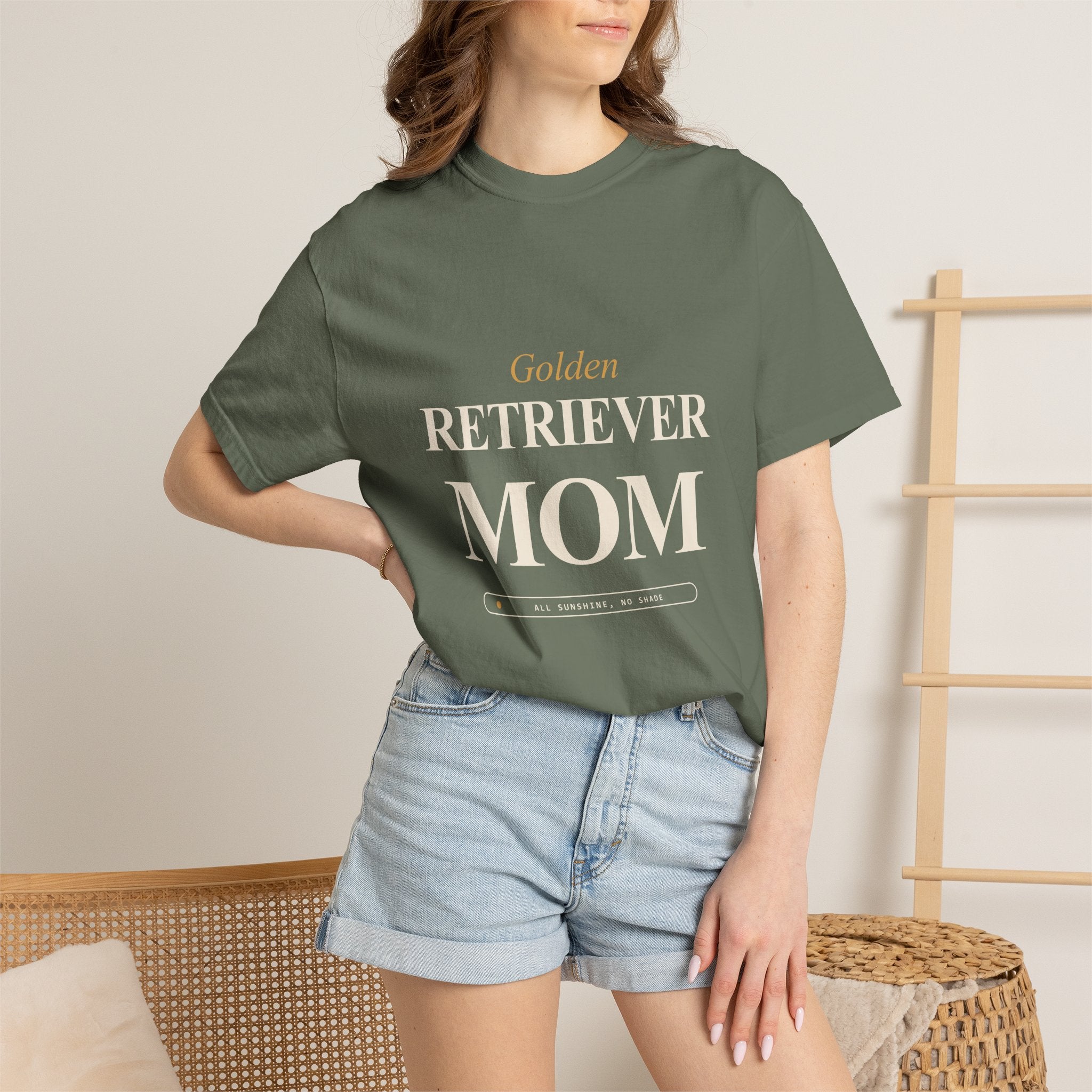 All Sunshine No Shade - Golden Retriever Mom (Dark Tee)
