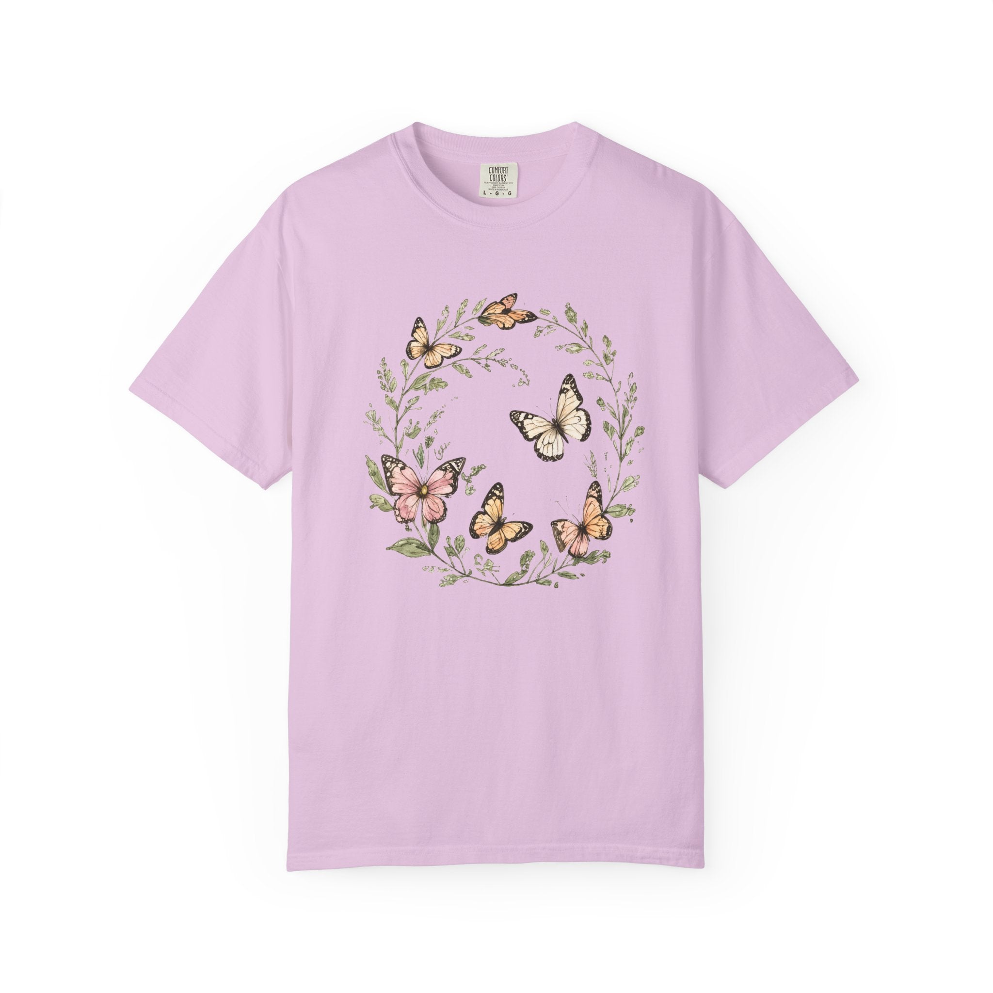 Butterfly Wreath Watercolor Tee