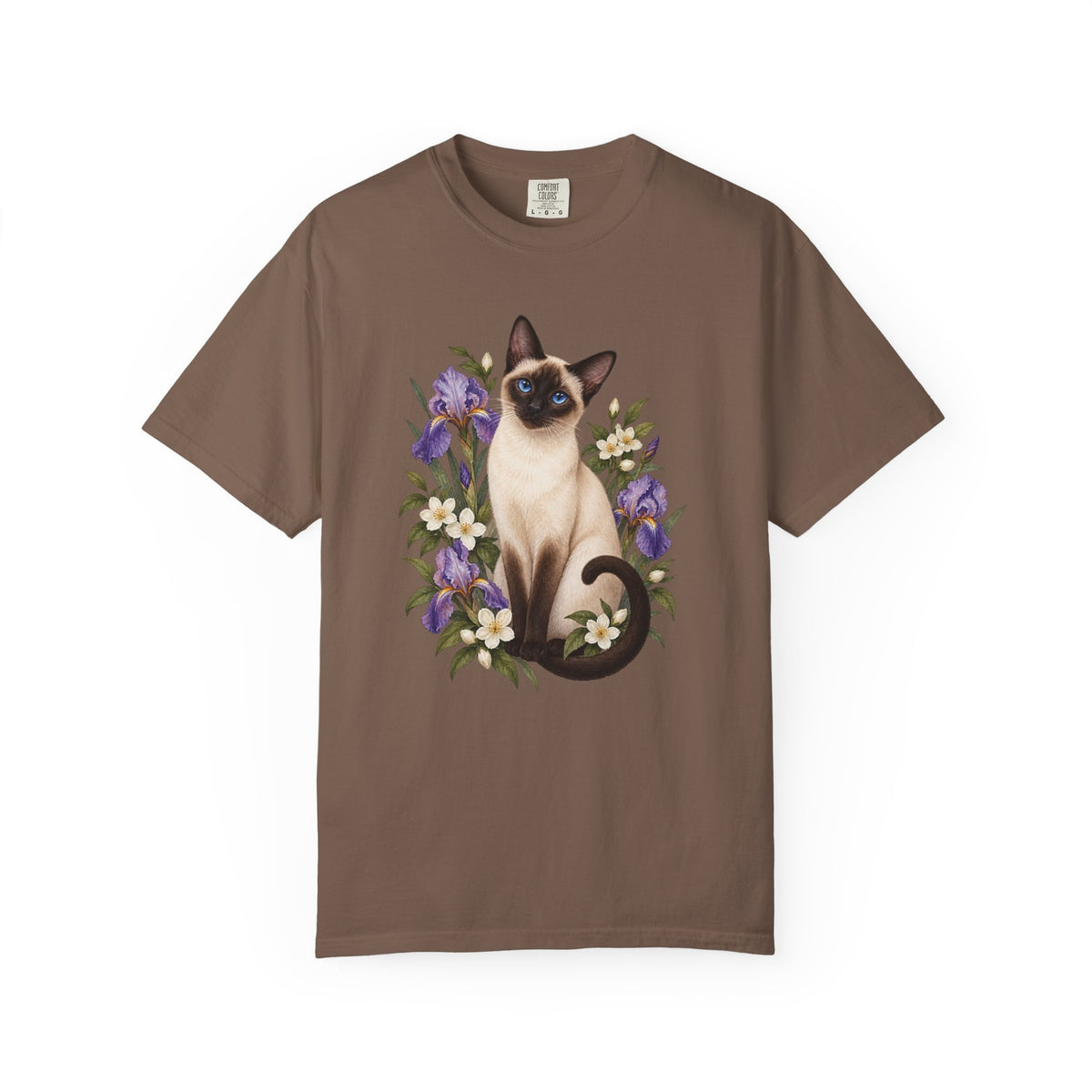 Siamese Cat T-Shirt — Irises & Intrigue