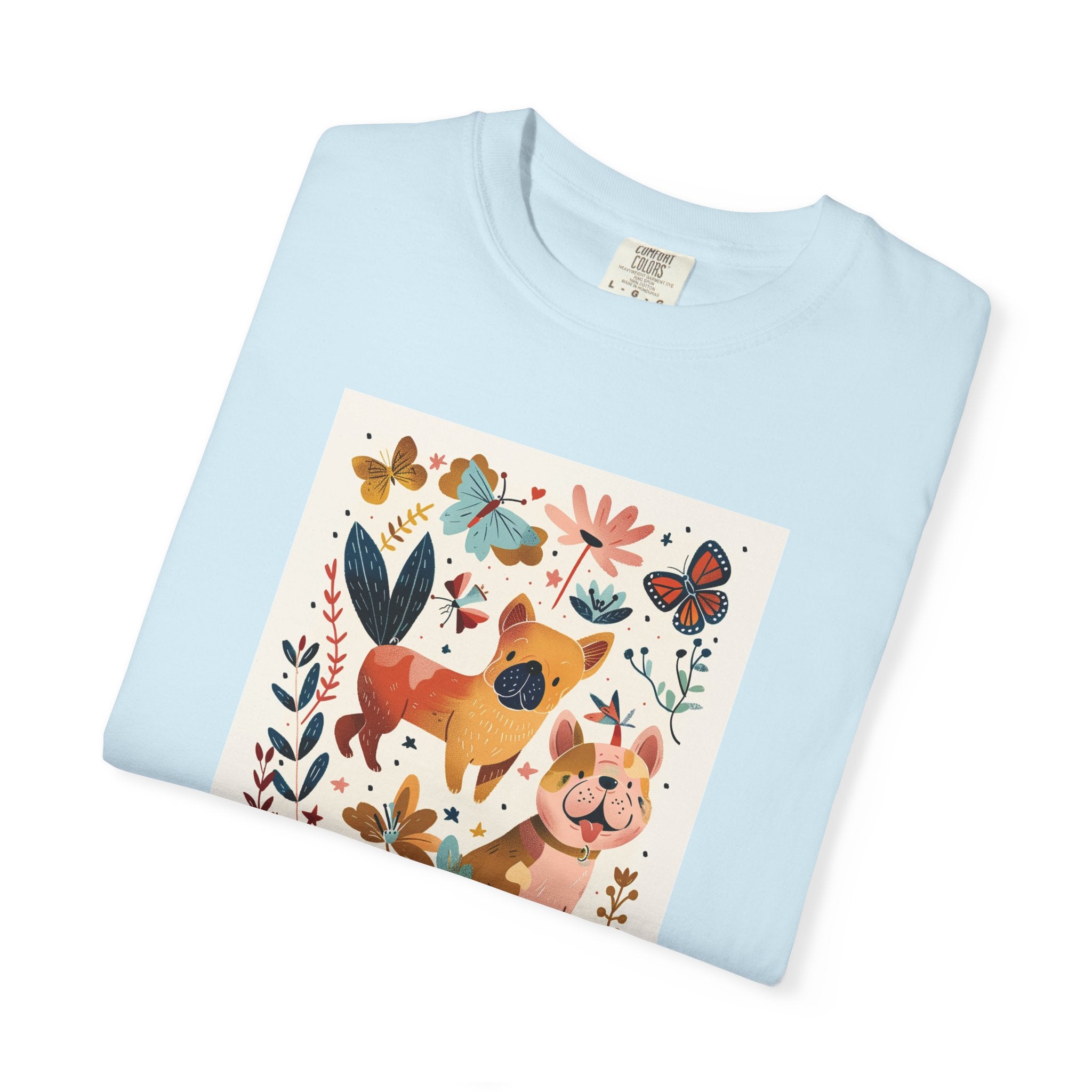 Folk Art Frenchies - French Bulldog Tee