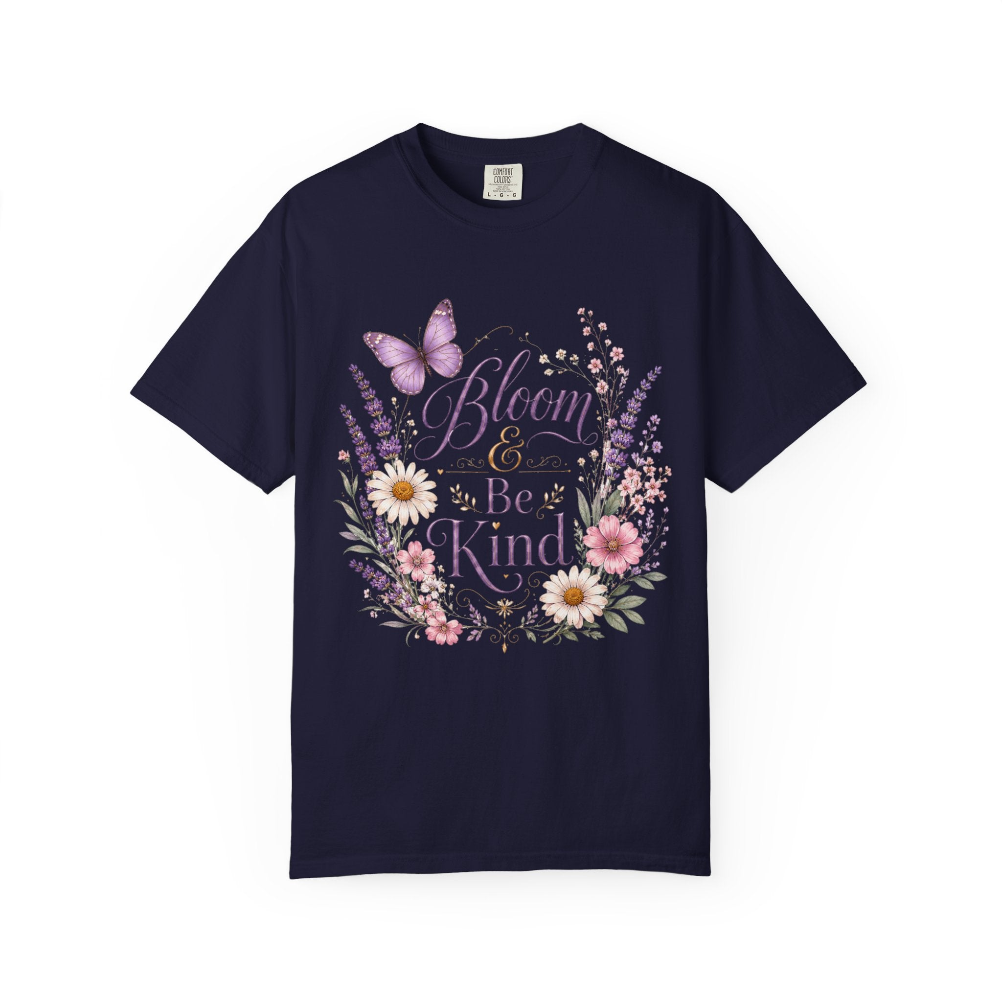 Bloom & Be Kind - Butterfly Lavender Tee