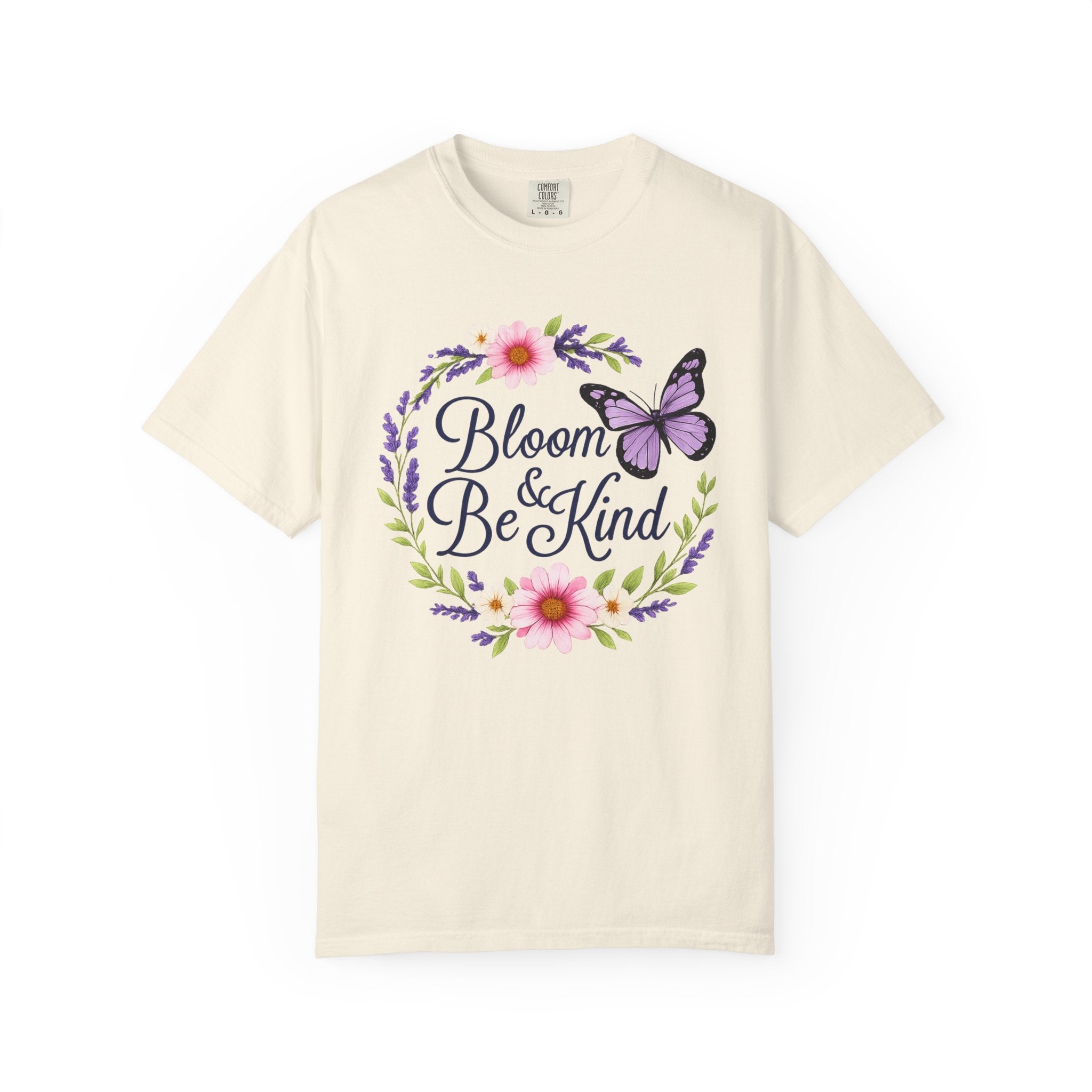Bloom & Be Kind - Floral Wreath Butterfly Tee