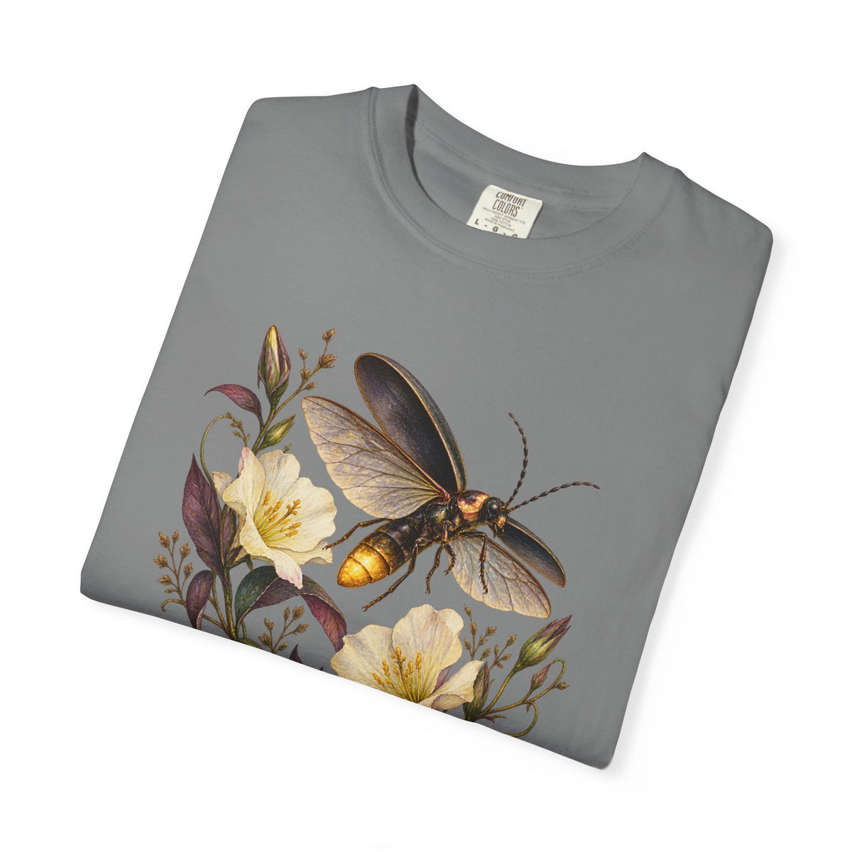 Firefly & Evening Primrose T-Shirt — modelled, front