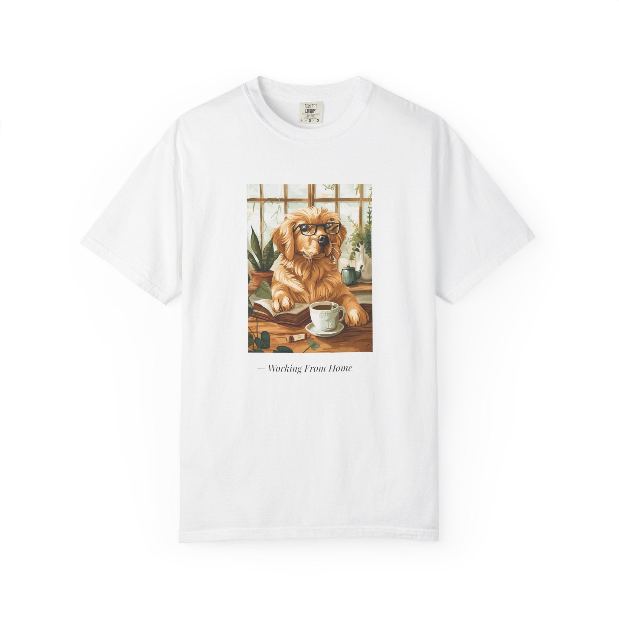 Working From Home - Golden Retriever Tee