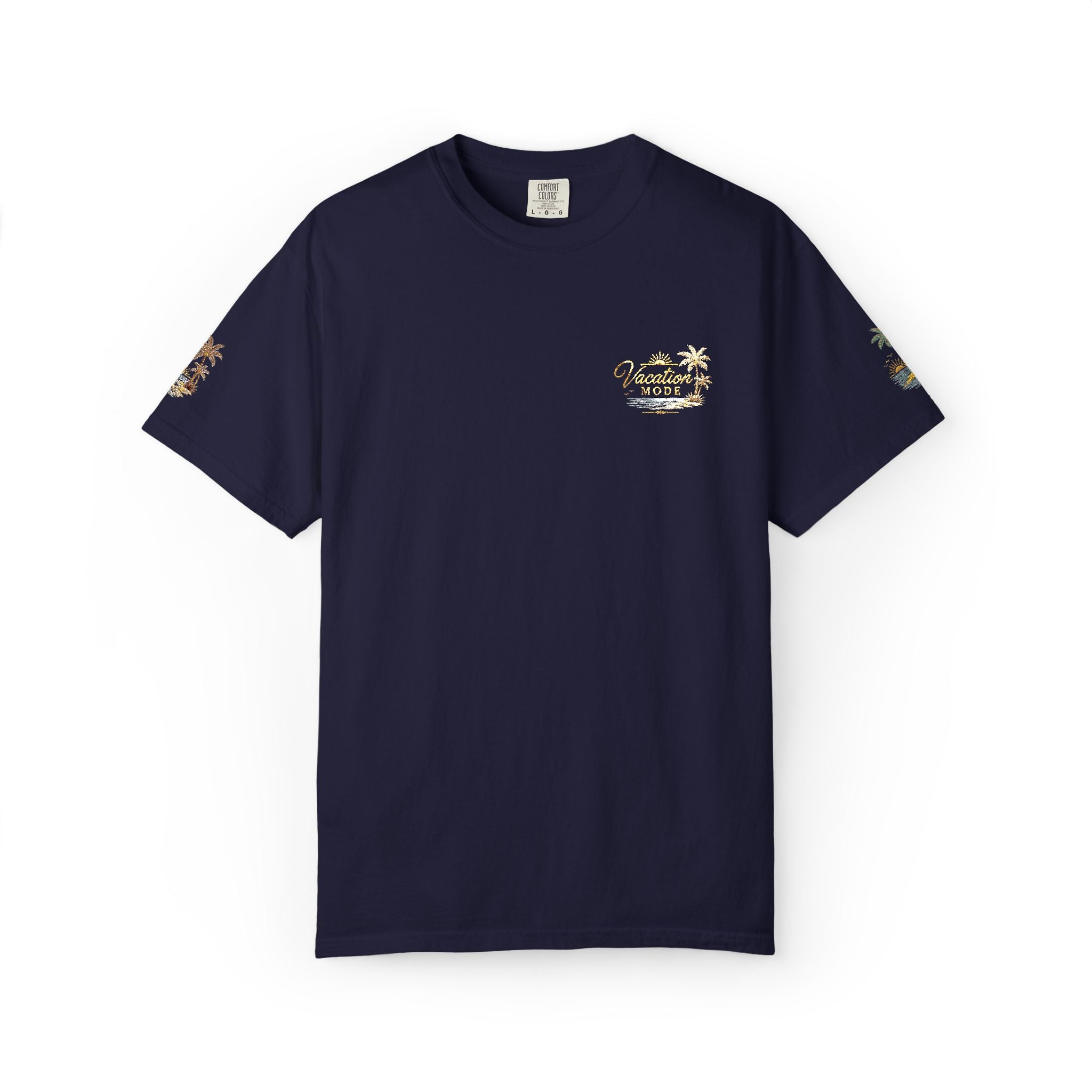 Vacation Mode — Embroidered Garment-Dyed Tee