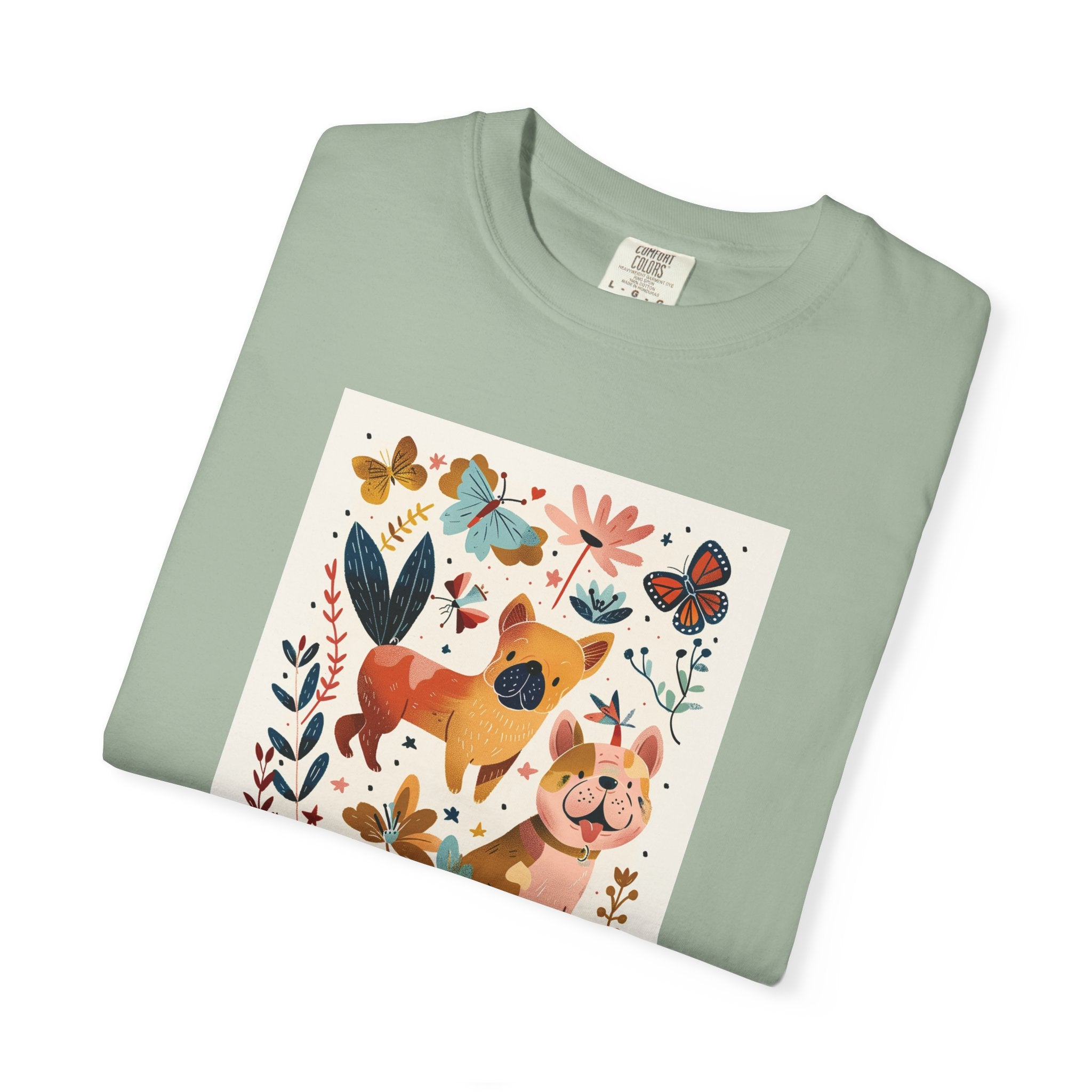 Folk Art Frenchies - French Bulldog Tee