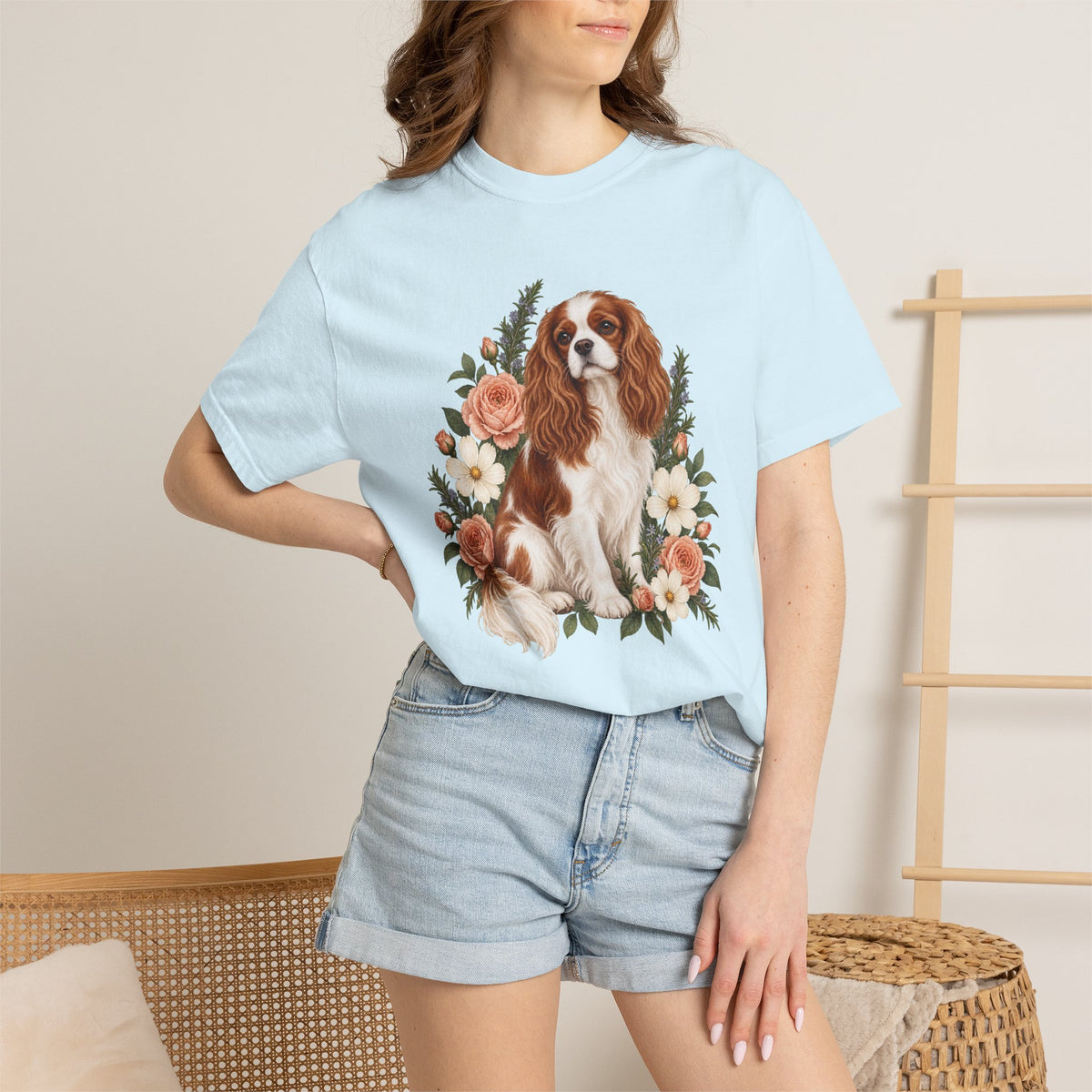 Cavalier King Charles Spaniel T-Shirt — Royal in Bloom