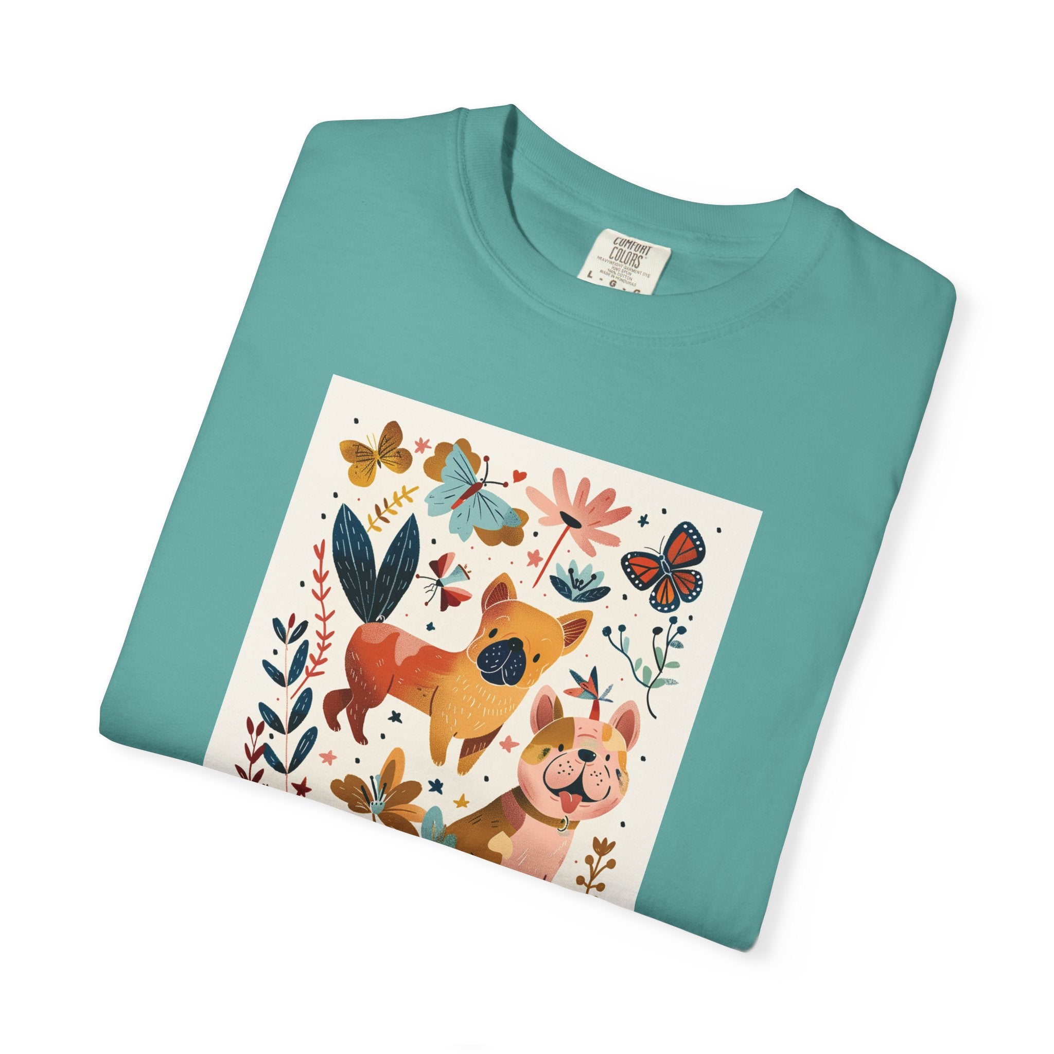 Folk Art Frenchies - French Bulldog Tee