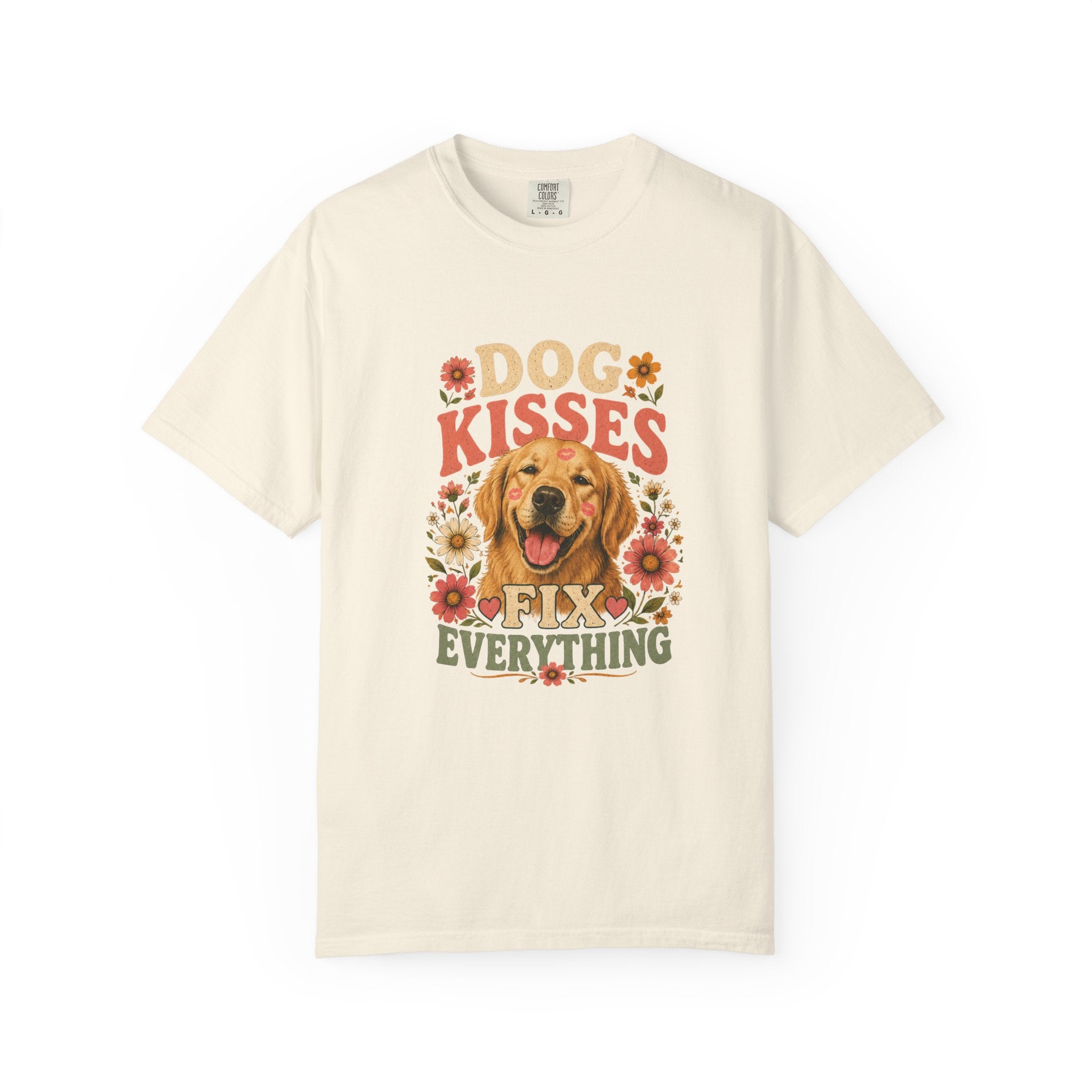 Dog Kisses Fix Everything funny dog mom shirt alternate color