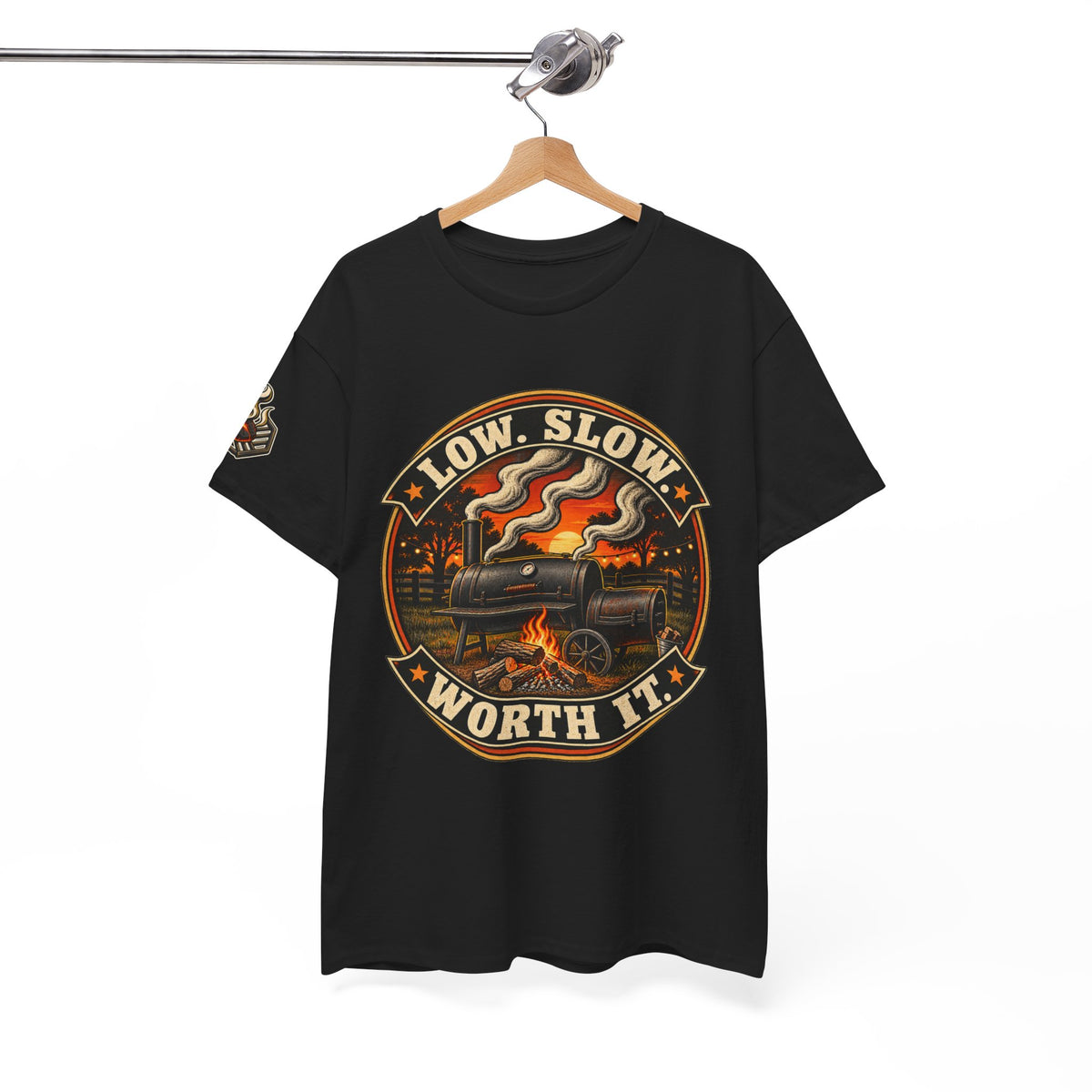 Low. Slow. Work It. BBQ Smoker T-Shirt