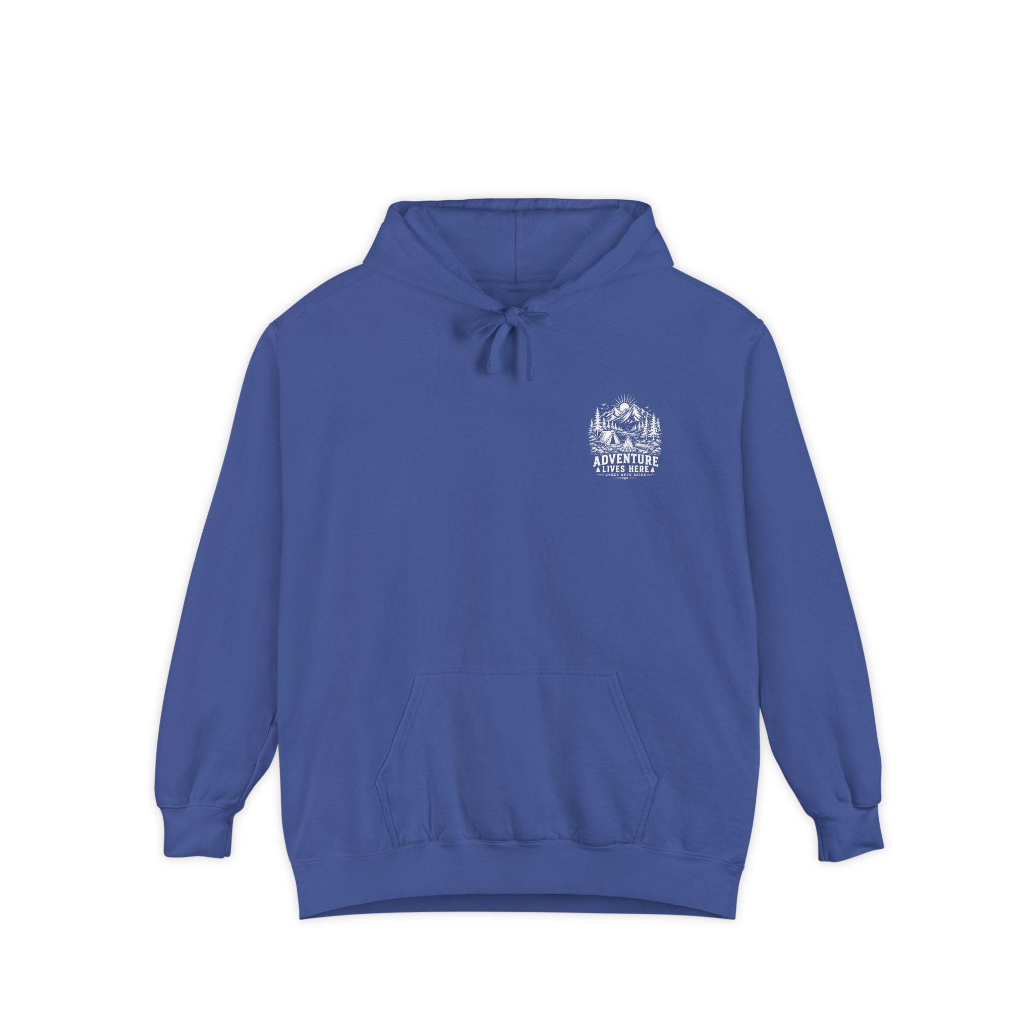 "Adventure Lives Here" Vintage Graphic Hoodie