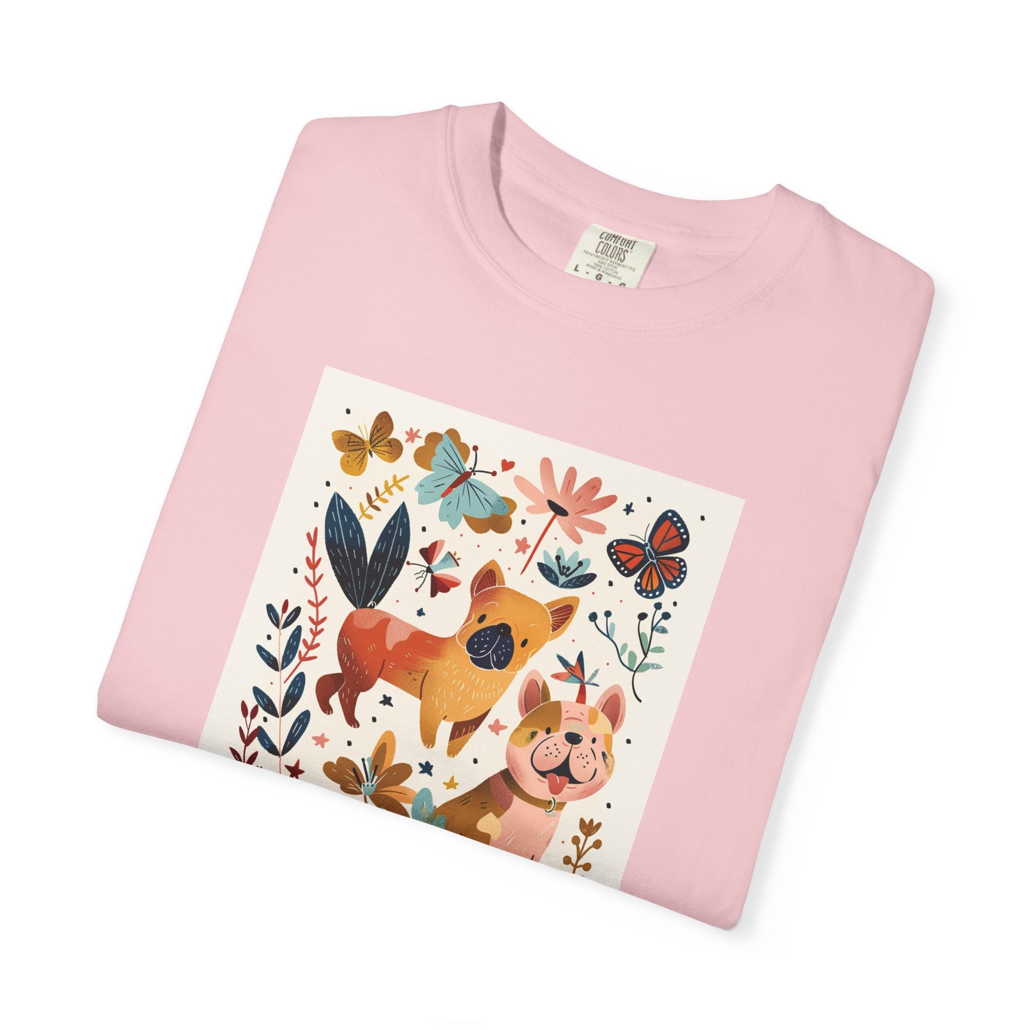 Folk Art Frenchies - French Bulldog Tee