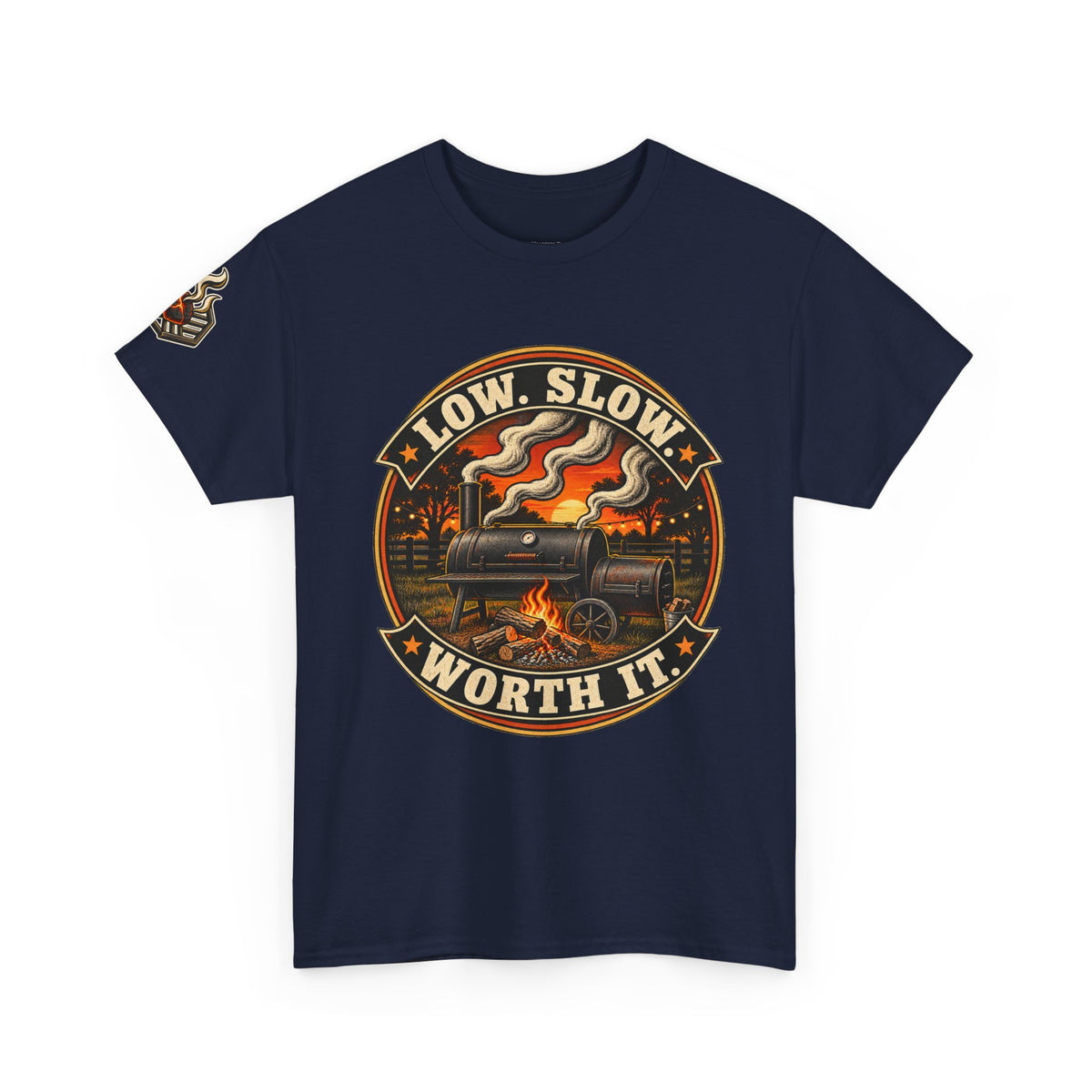 Low. Slow. Work It. BBQ Smoker T-Shirt