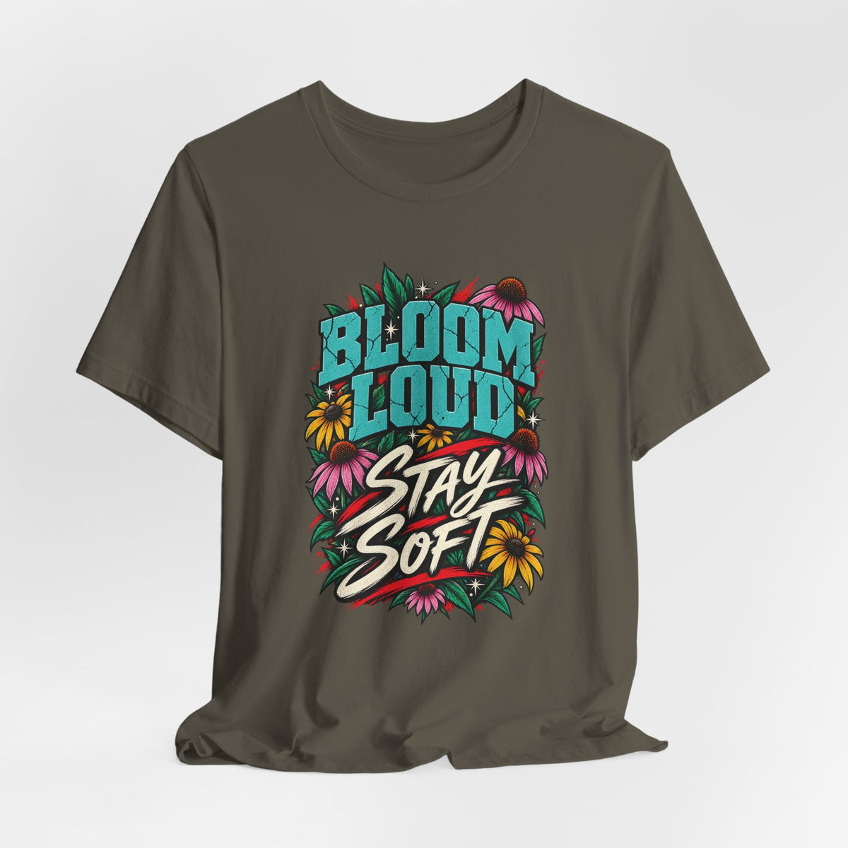 Bloom Loud Floral T-Shirt — Garment-Dyed Cotton