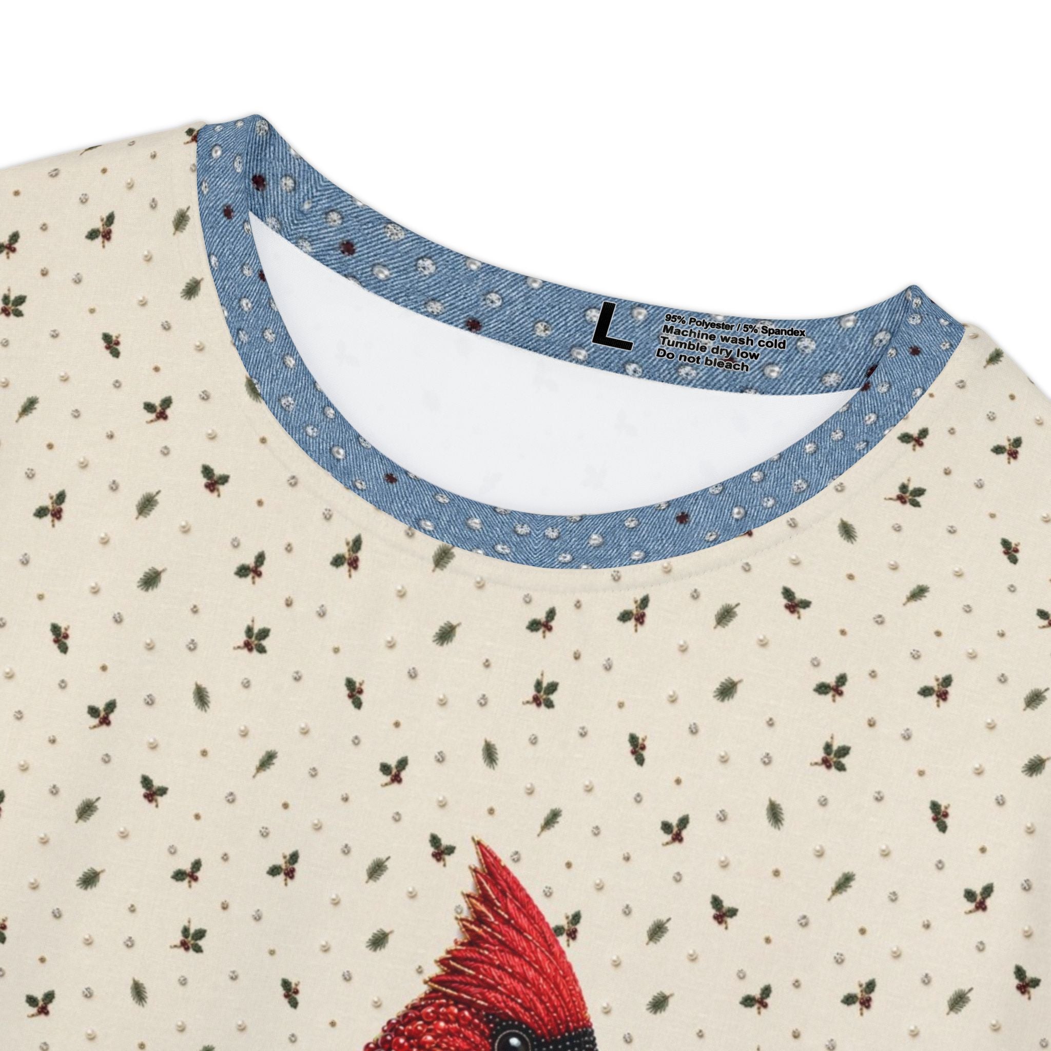 Jeweled Cardinal Women's Short Sleeve Shirt (AOP)