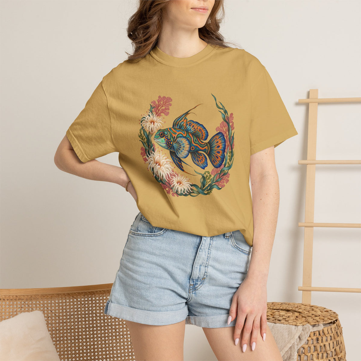 Reef Royalty — Blue & Orange Reef Fish T-Shirt