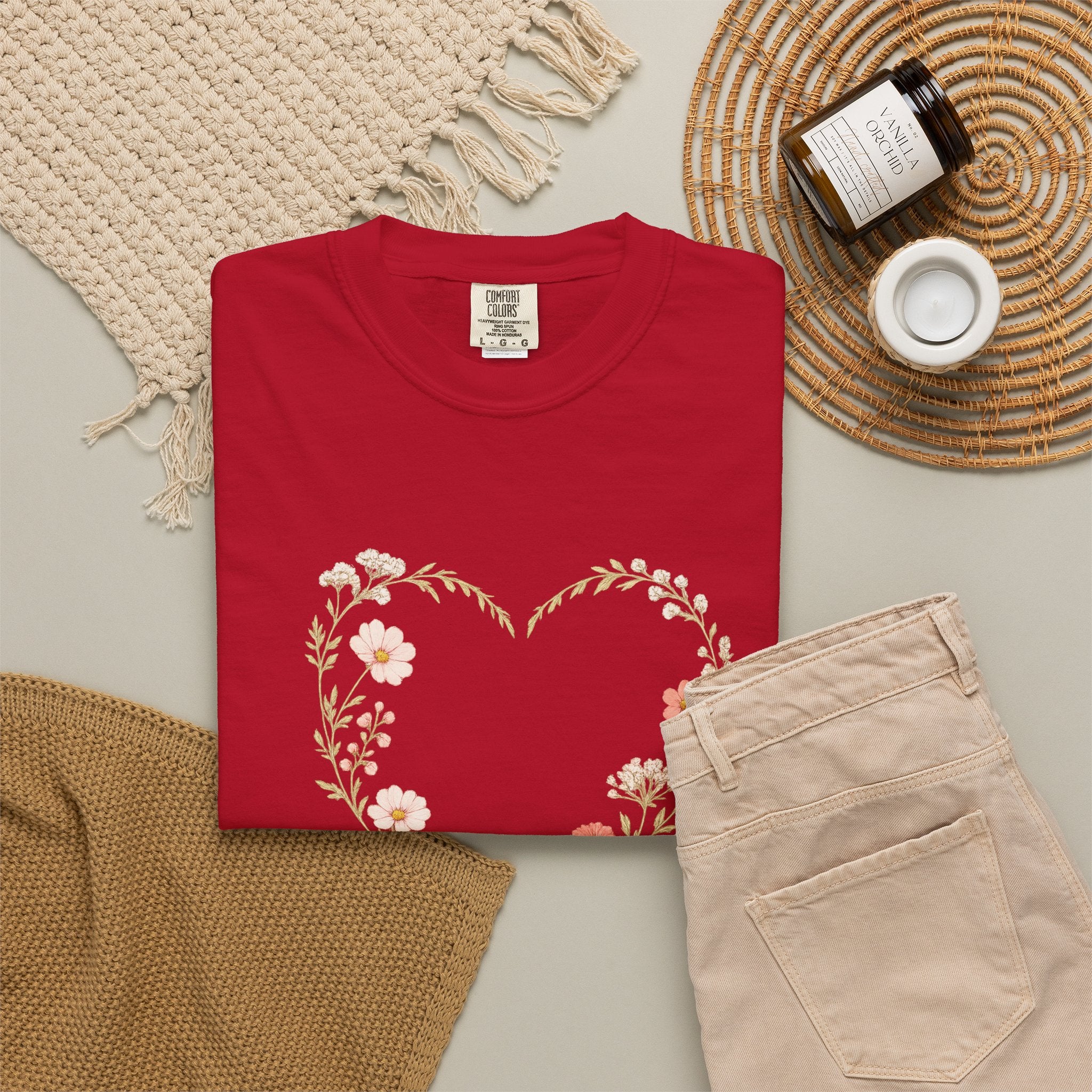 Wildflower Heart Wreath Tee