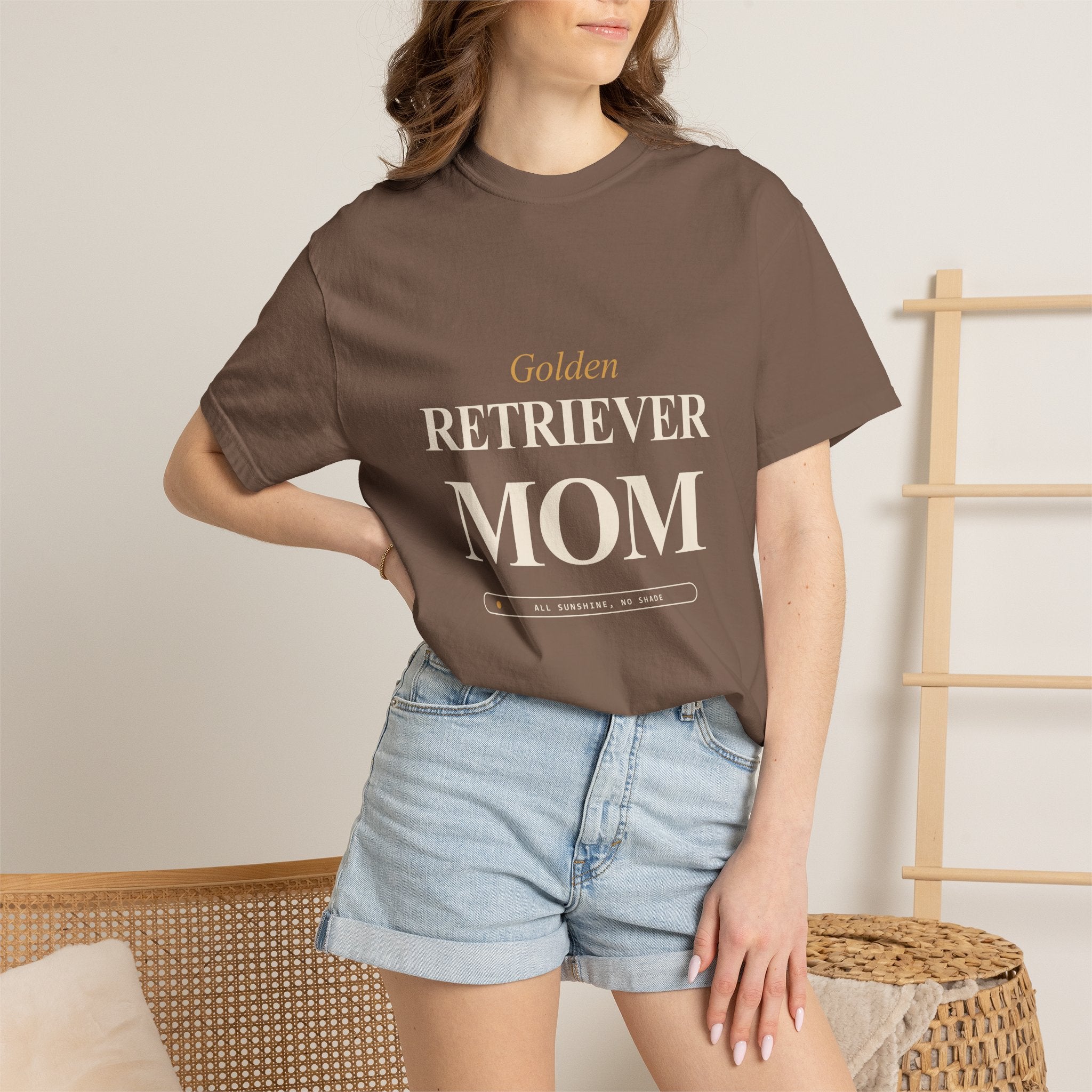 All Sunshine No Shade - Golden Retriever Mom (Dark Tee)